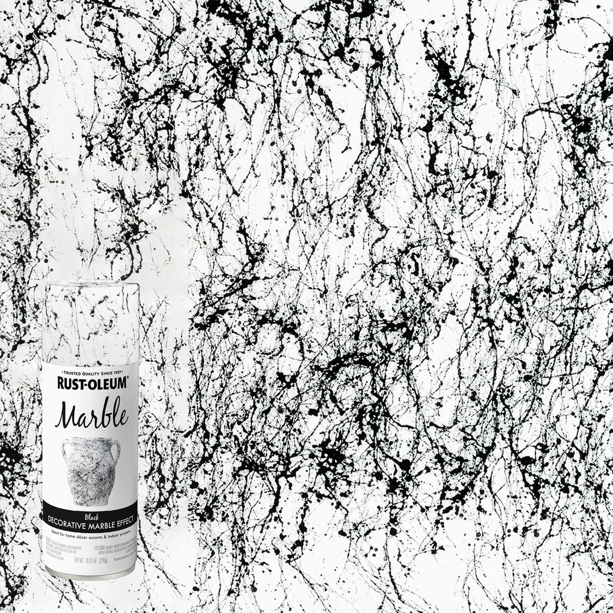 Rust-Oleum 10.25 Oz. Black Marble Spray Paint.