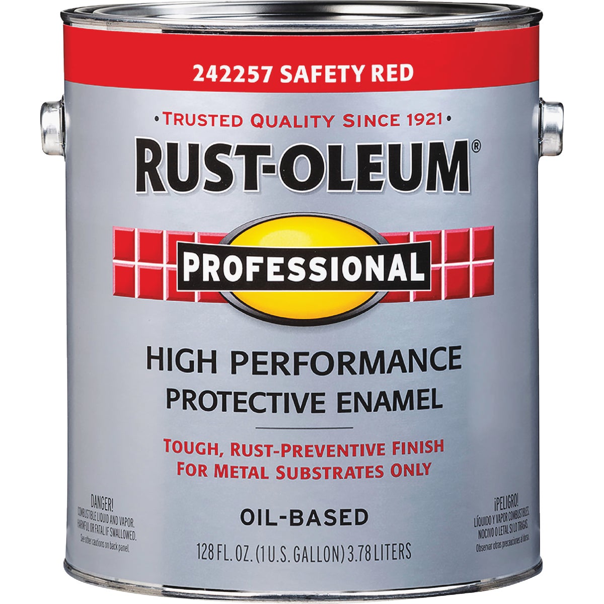 Rust-Oleum Gloss VOC for SCAQMD Professional Enamel, Safety Red, 1 Gal. Image 4