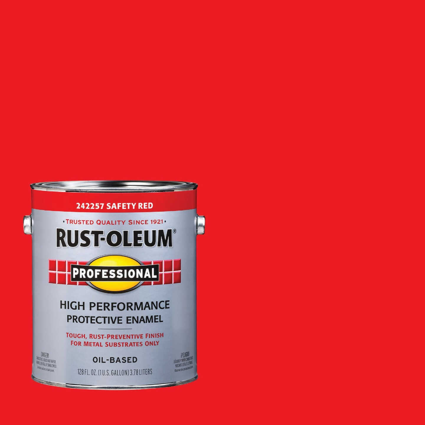 Rust-Oleum Gloss VOC for SCAQMD Professional Enamel, Safety Red, 1 Gal. Image 1