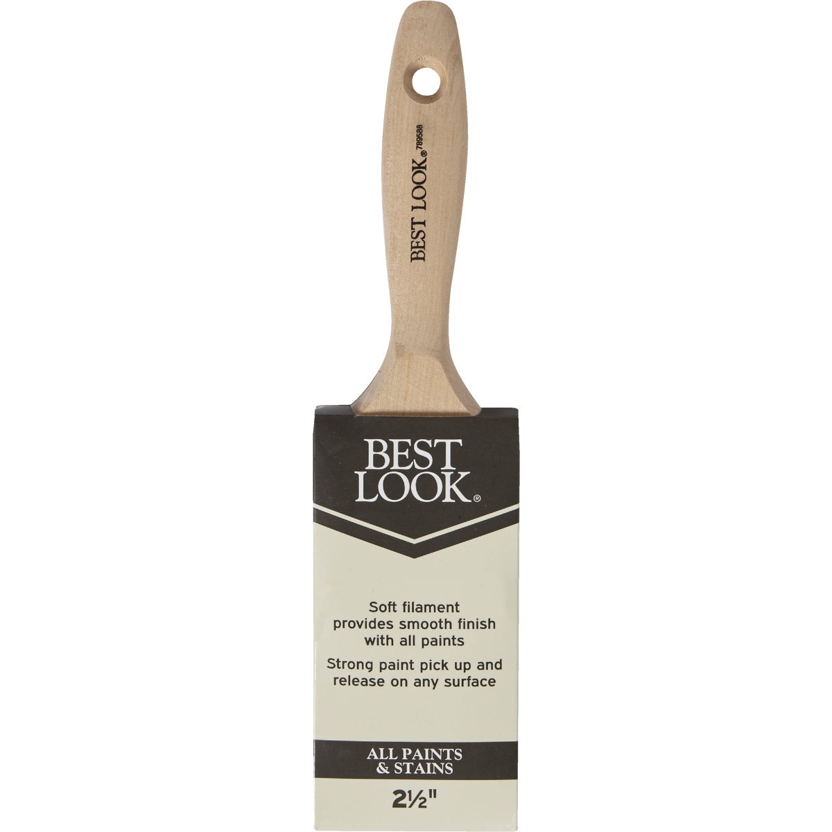 Best Look 2.5 In. Flat Polyester Paint Brush Image 4