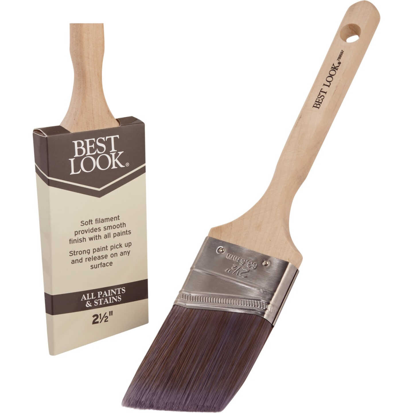 Best Look 2.5 In. Angle Polyester Paint Brush Image 1
