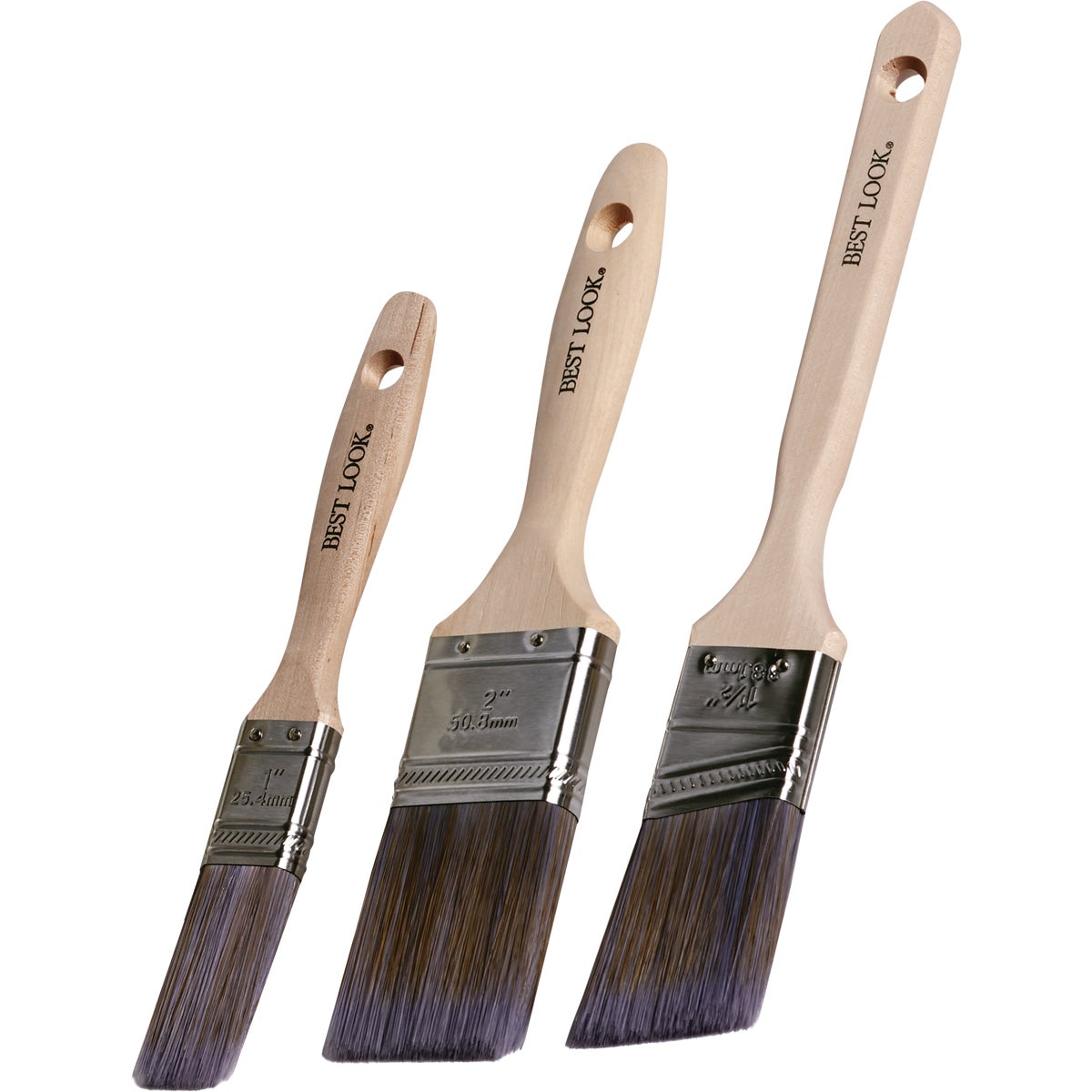 Best Look Polyester Paint Brush Set (3-Piece) Image 3