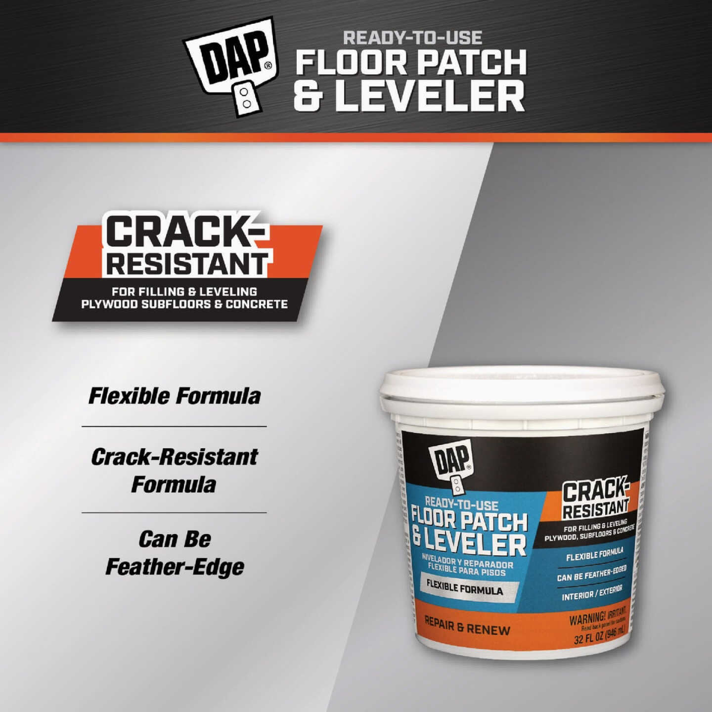 DAP Ready-To-Use Floor Leveler, 1 Qt. Image 2