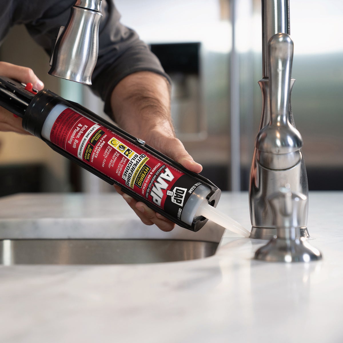 DAP AMP 9 Oz. Advanced Modified Polymer
Kitchen, Bath & Plumbing Sealant, Crystal Clear Image 4