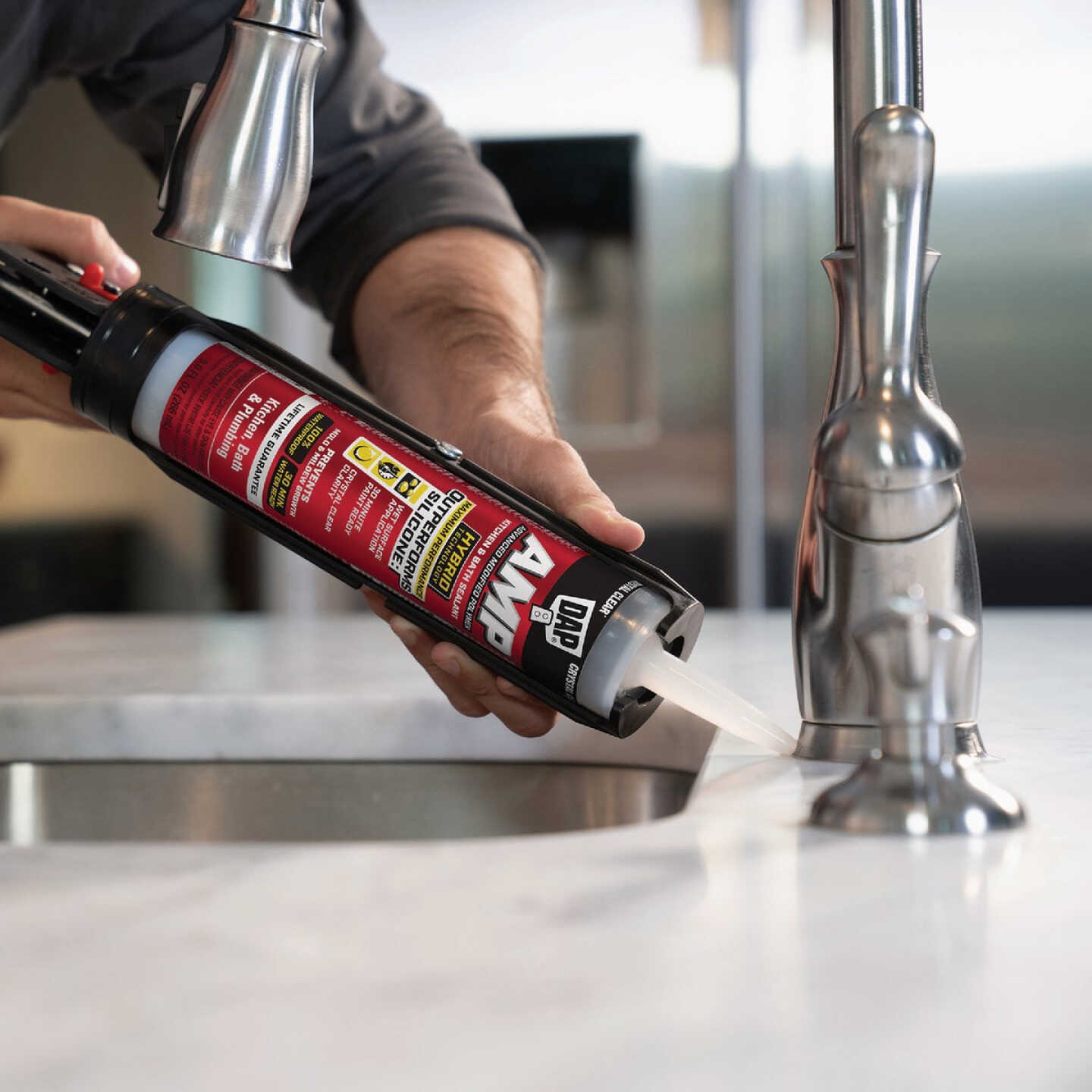 DAP AMP 9 Oz. Advanced Modified Polymer
Kitchen, Bath & Plumbing Sealant, Crystal Clear Image 4