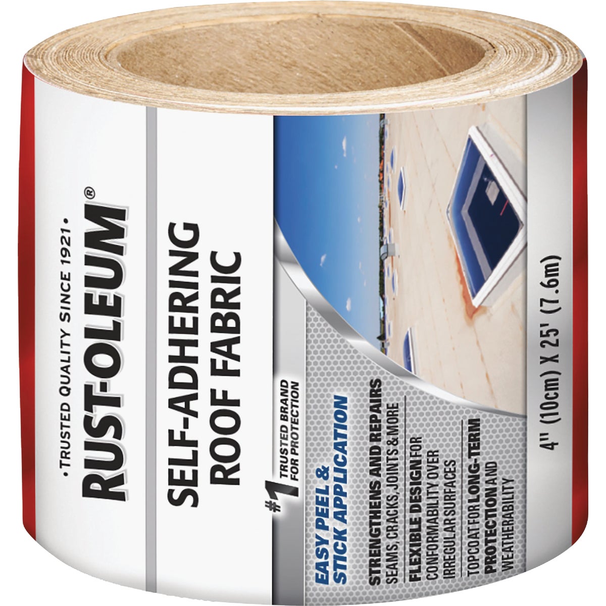 Rust-Oleum 4 In. x 25 Ft. Self-Adhering Roof Fabric Image 1