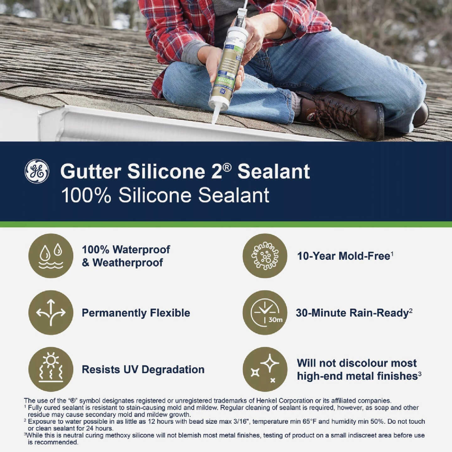 GE Gutter Silicone Advanced Speciality Products, Clear, 10.1 Oz. Cartridge Image 6