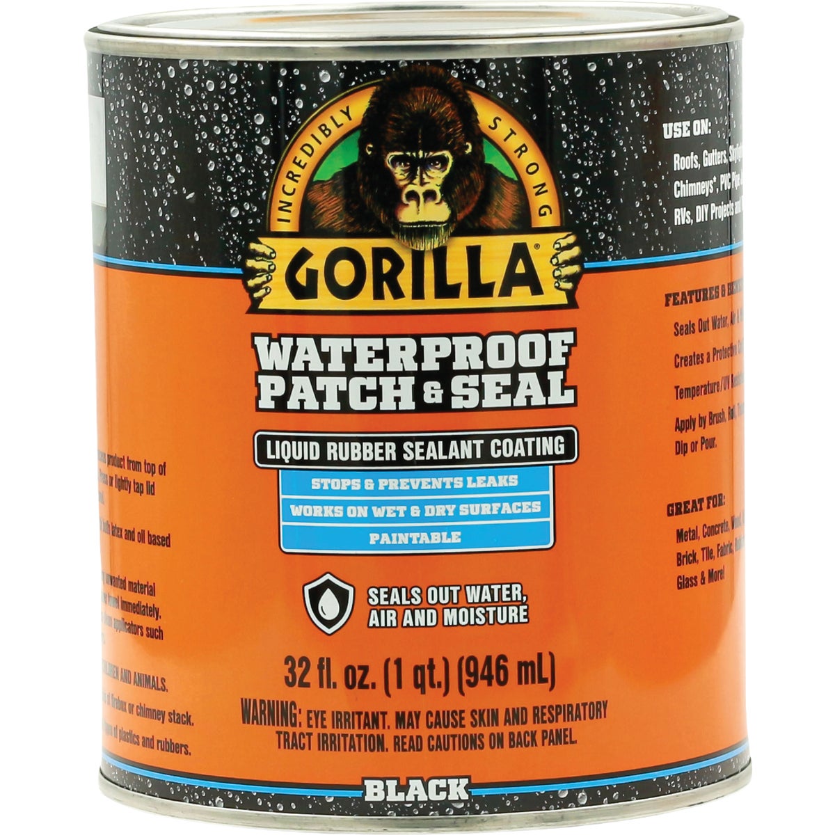 Gorilla 32 Oz. Black Waterproof Patch & Seal Liquid