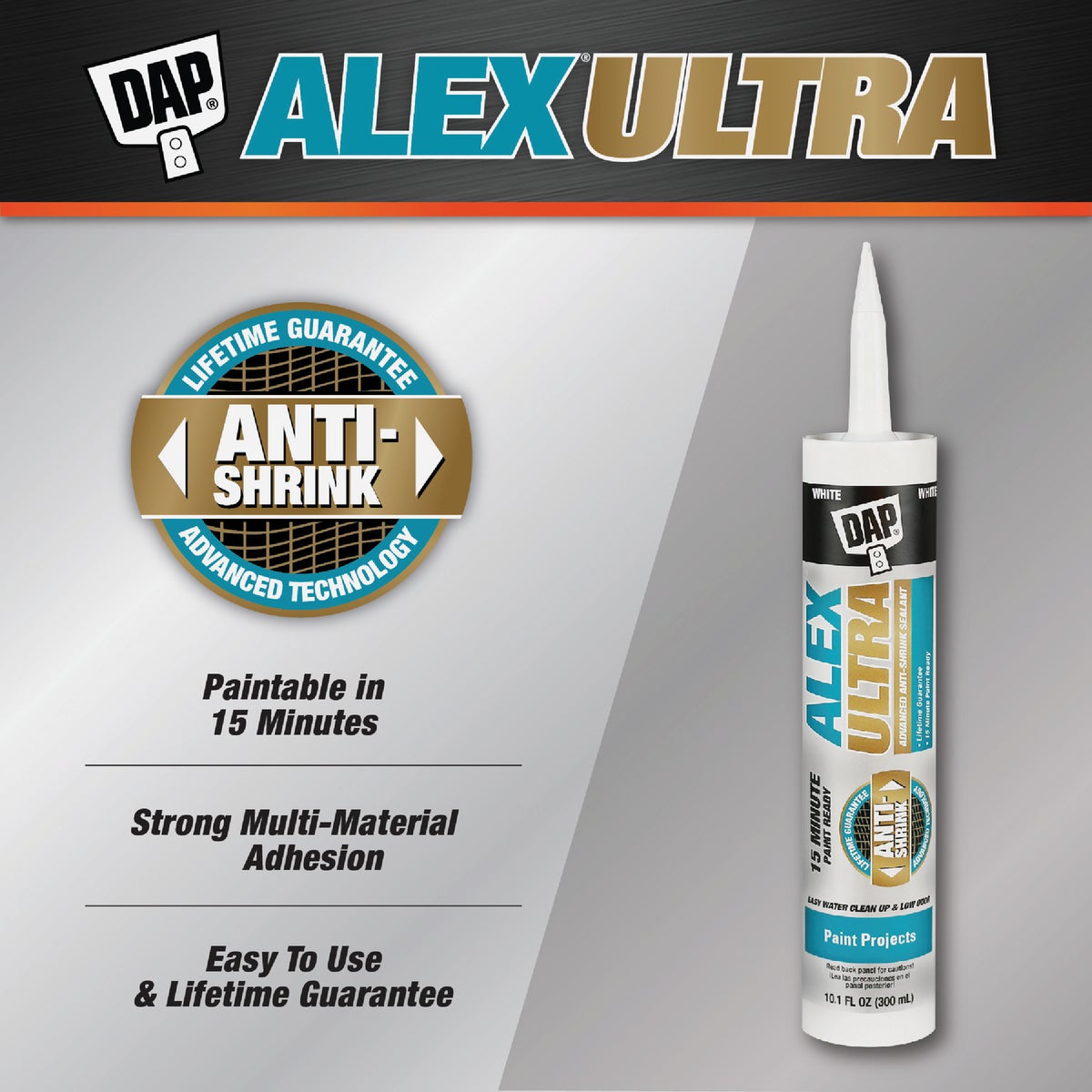 Dap Alex Ultra 10.1 Oz. Advanced Latex Sealant Image 2