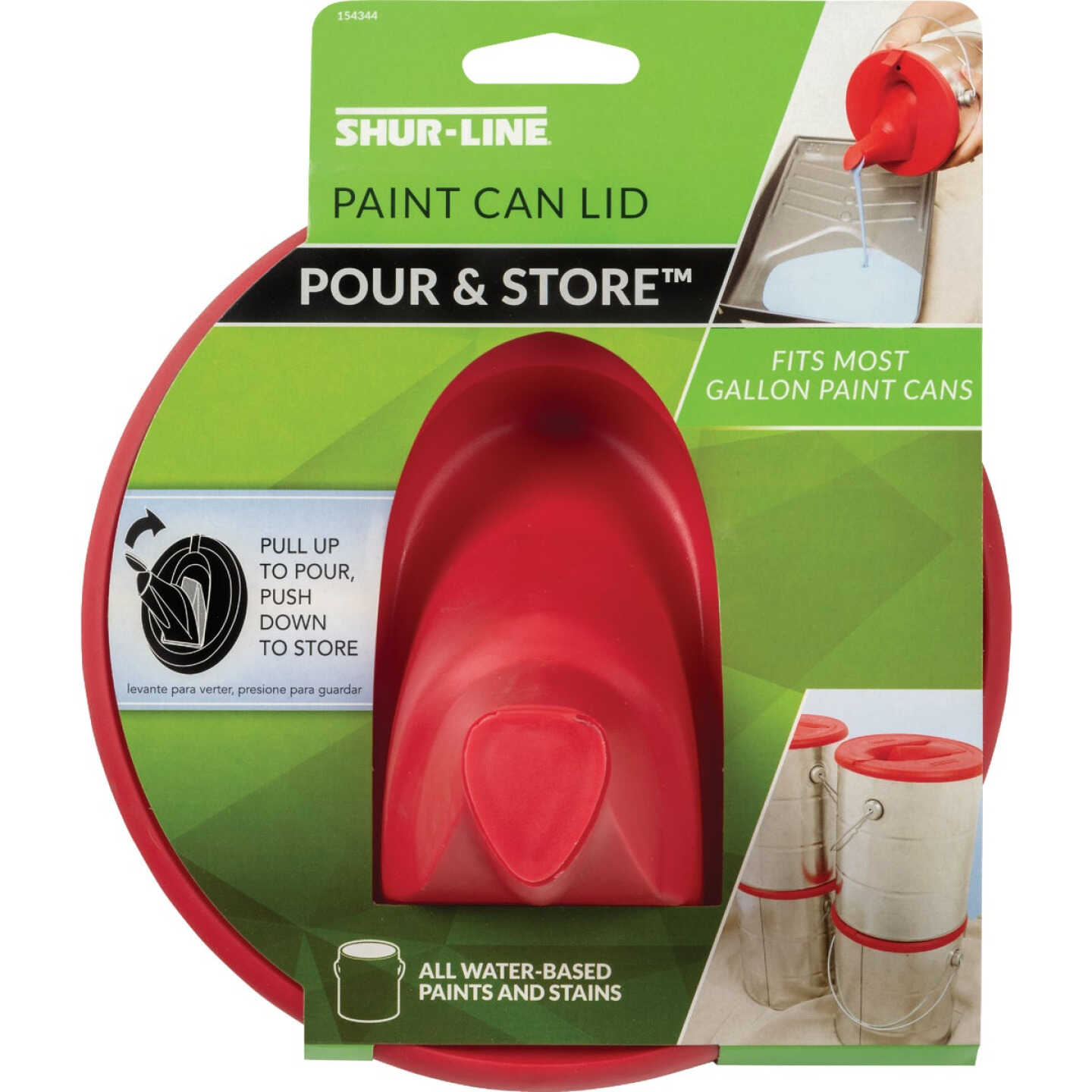 Shur-Line Store & Pour Lid for 1 Gal. Can, Red Image 1