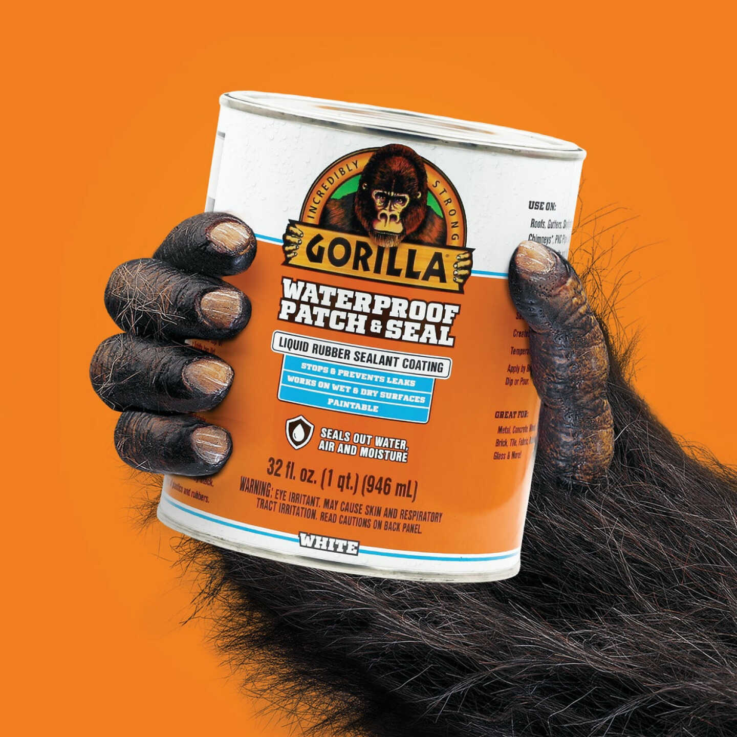Gorilla 32 Oz. White Waterproof Patch & Seal Liquid Image 2