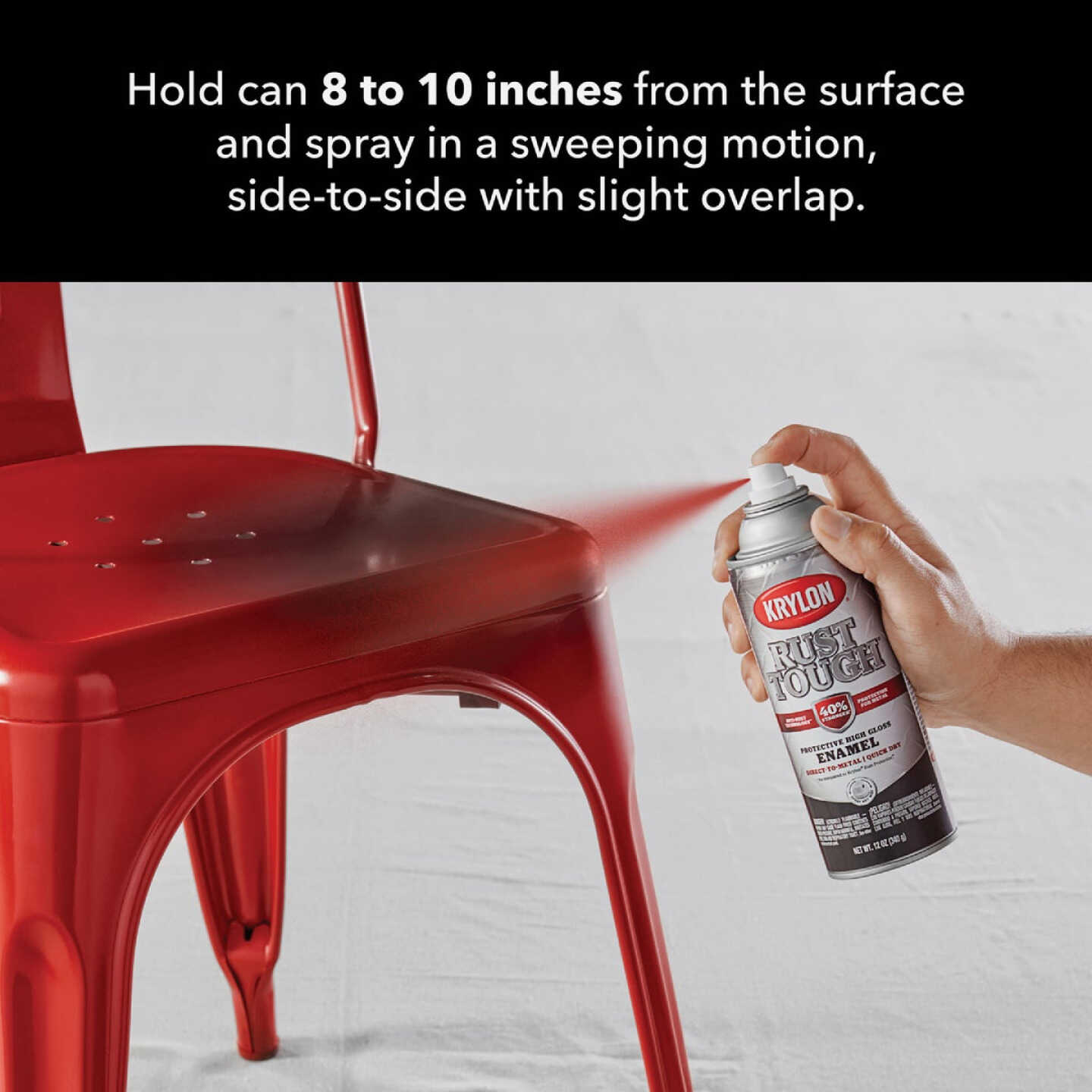 Krylon Rust Tough 12 Oz. Gloss Alkyd Enamel Spray Paint, Almond Image 6