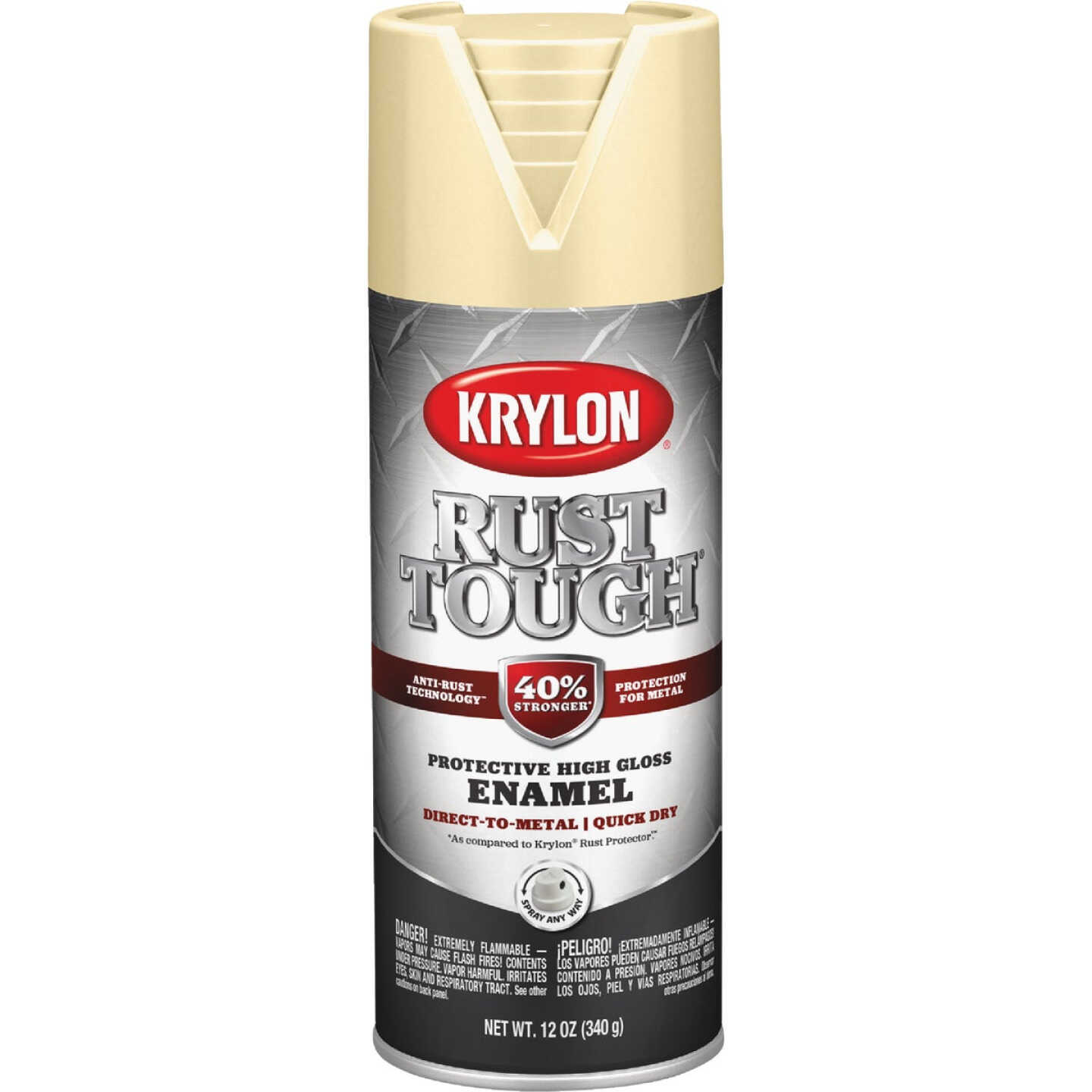 Krylon Rust Tough 12 Oz. Gloss Alkyd Enamel Spray Paint, Almond Image 7
