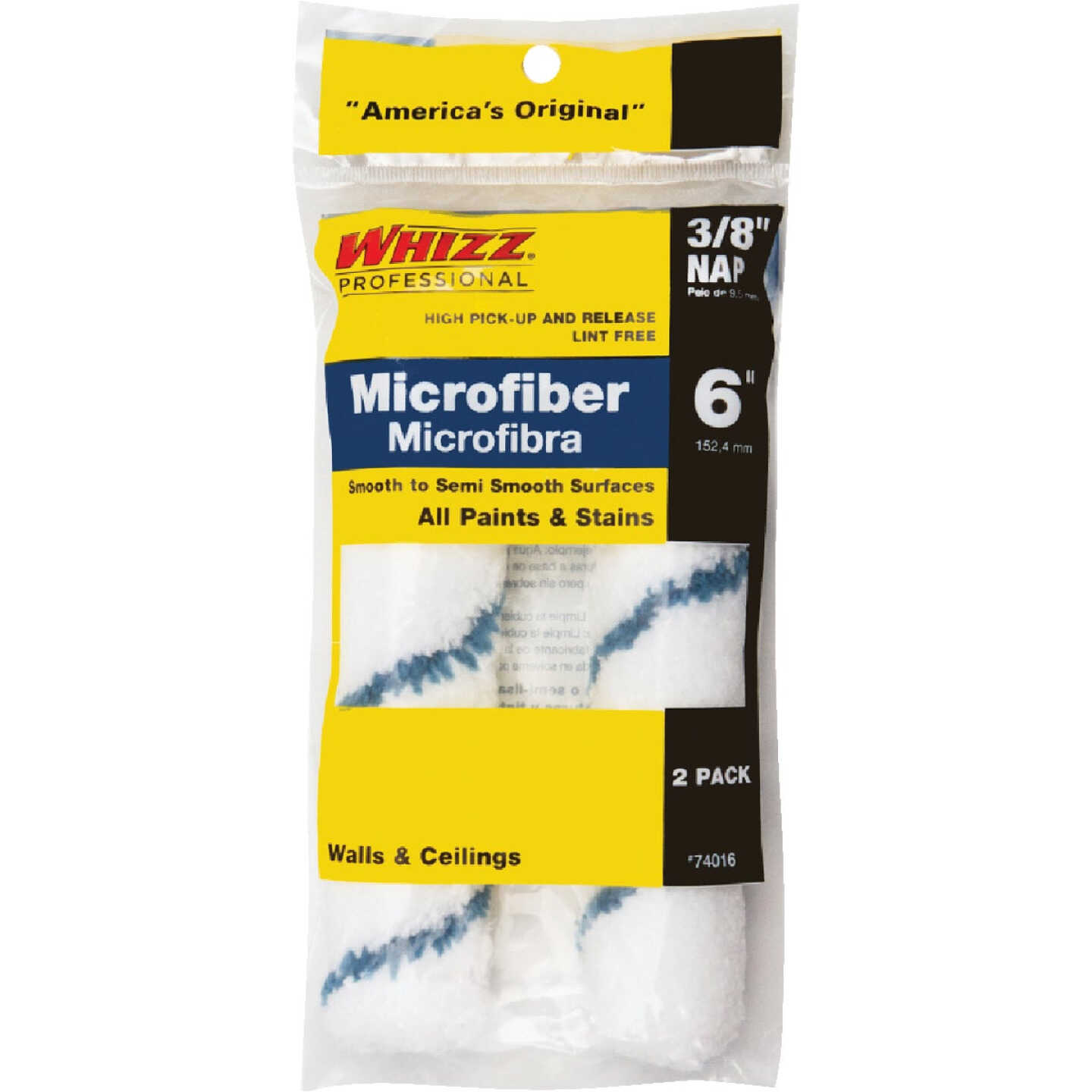 Whizz Xtra Sorb 6 In. x 3/8 In. Microfiber Roller Cover (2-Pack) Image 1