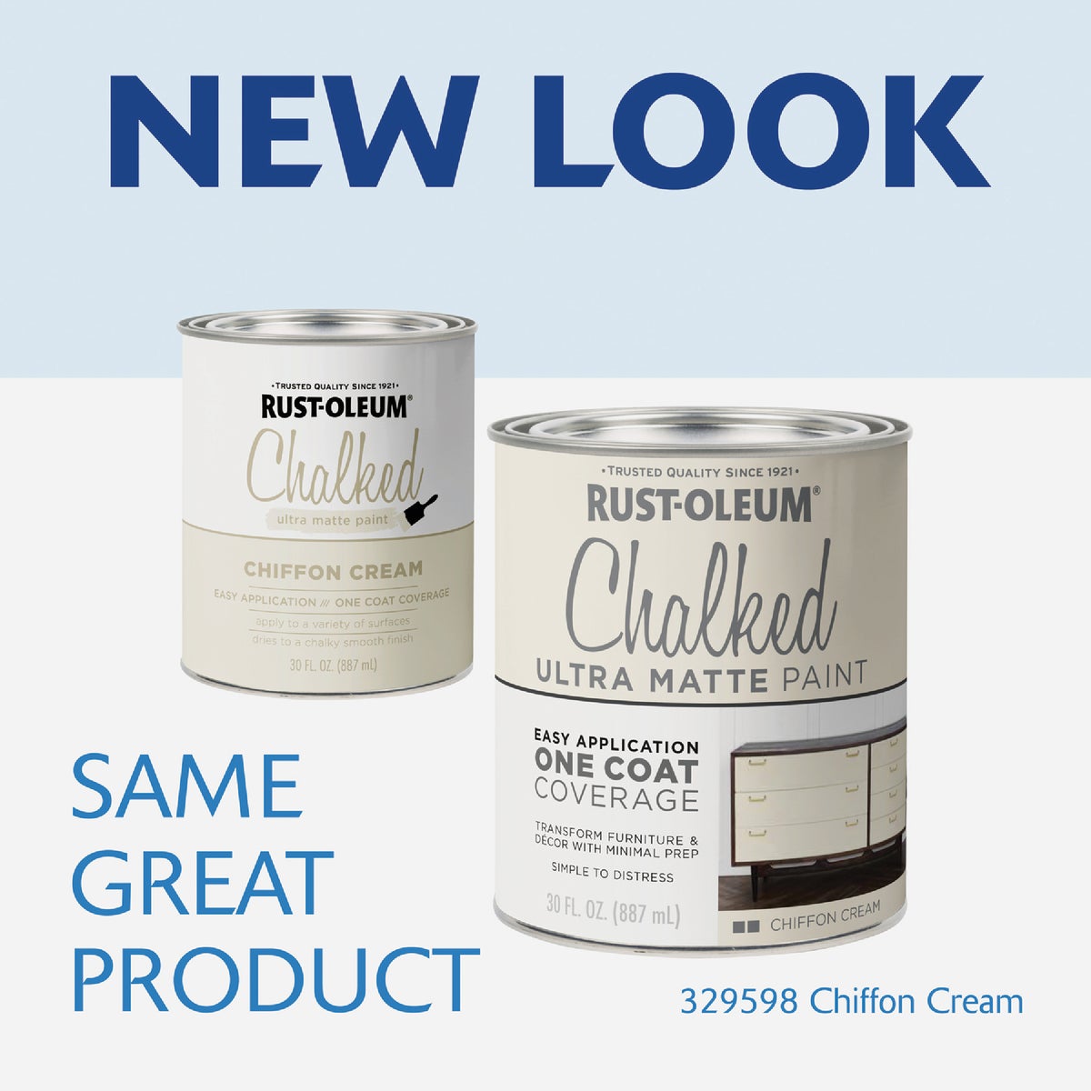 Rust-Oleum Chalked Ultra Matte Chiffon Cream 30 Oz. Chalk Paint Image 2