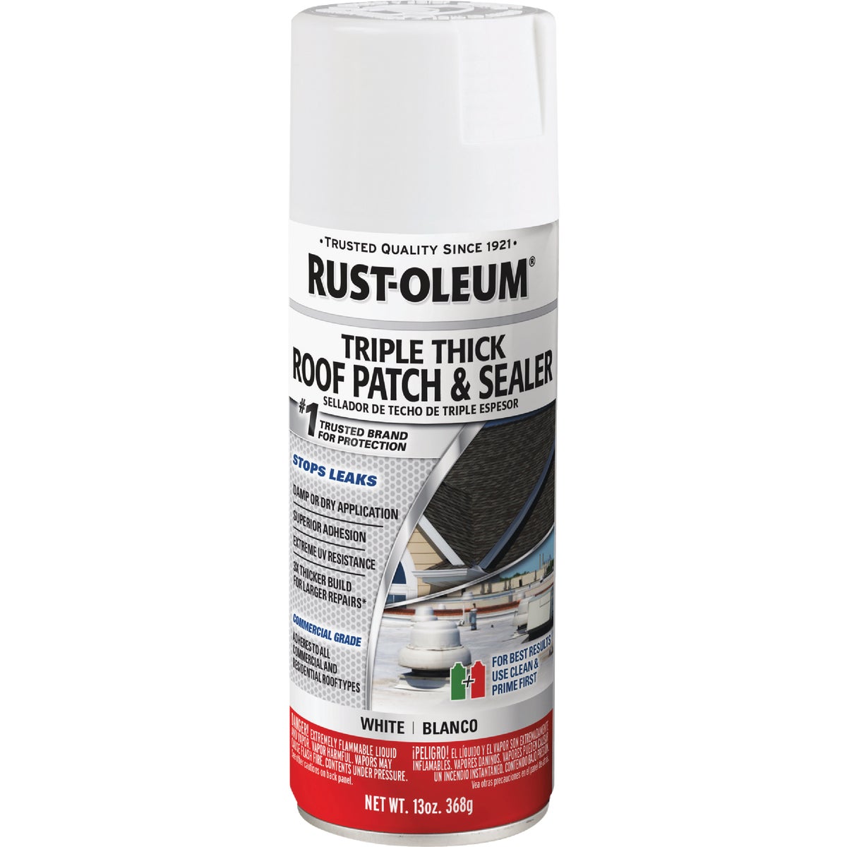 Rust-Oleum 13 Oz. Roofing Triple Thick Roof Patch & Sealer White Spray Image 2