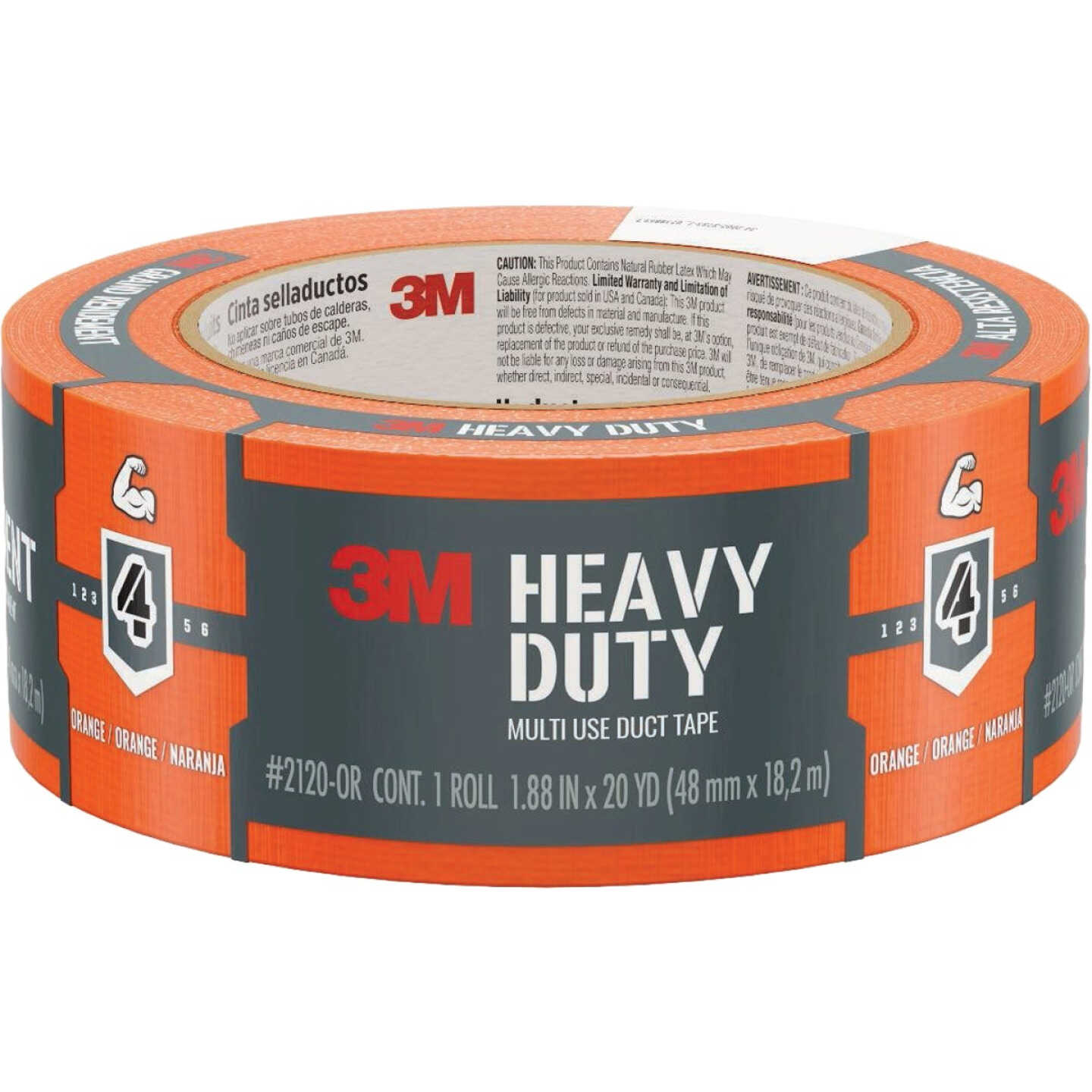 3M 1.88 In. x 20 Yd. Orange Heavy Duty Duct Tape Image 1