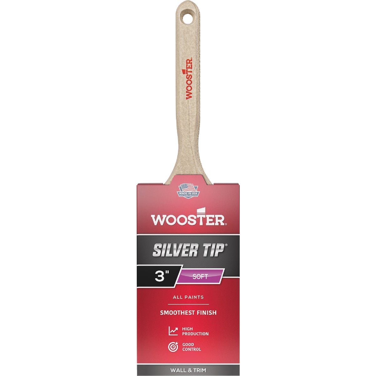 Wooster SILVER TIP 3 In. Chisel Trim Flat Sash Paint Brush Image 1