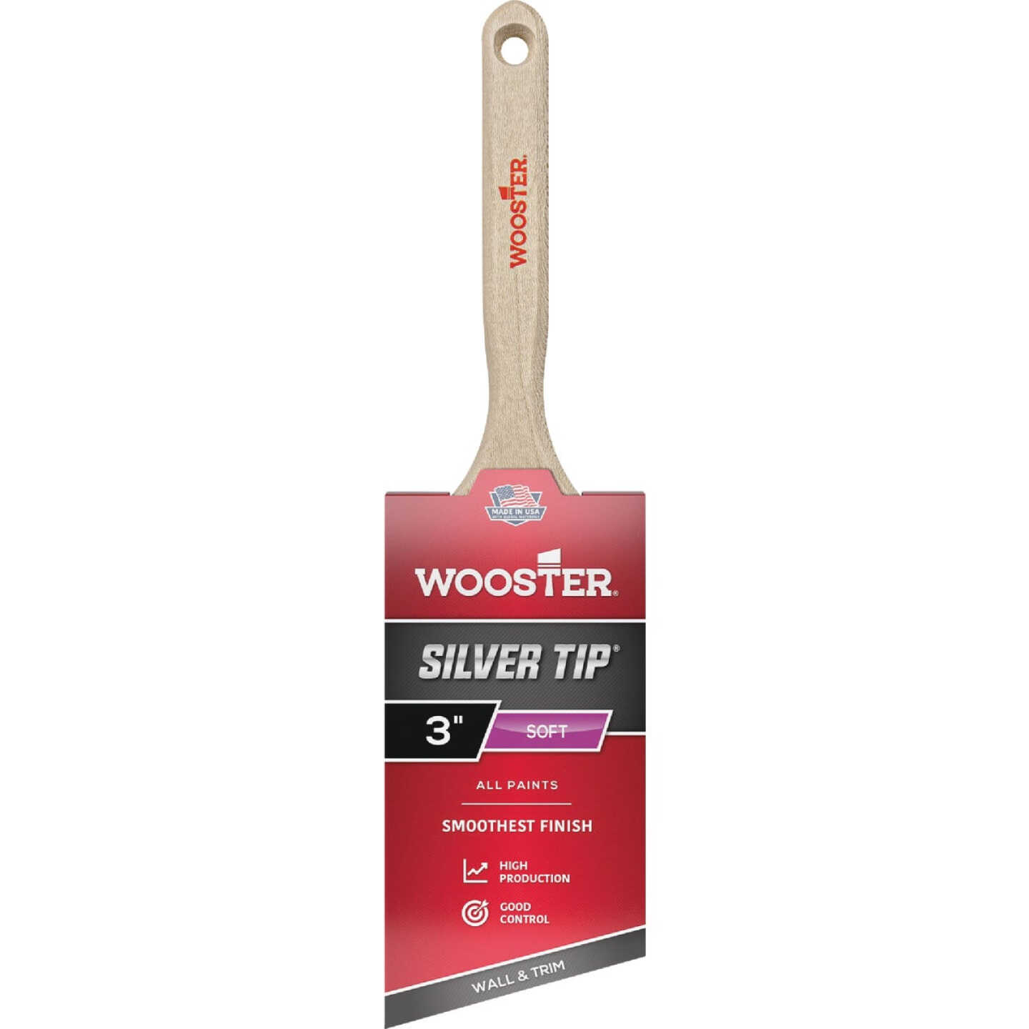 Wooster SILVER TIP 3 In. Chisel Trim Angle Sash Paint Brush Image 1