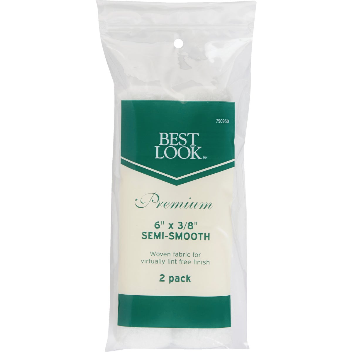 Best Look Premium 6 In. x 3/8 In. Mini Woven Fabric Roller Cover (2-Pack) Image 2