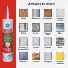 GE Advanced Silicone Kitchen & Bath Sealant, Almond, 10.1 Oz. Cartridge Image 6