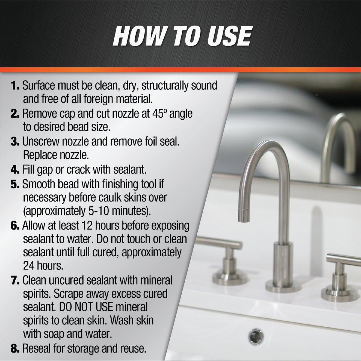 Dap 2.8 Oz. Kitchen & Bath 100% Silicone Rubber Sealant, White Image 3