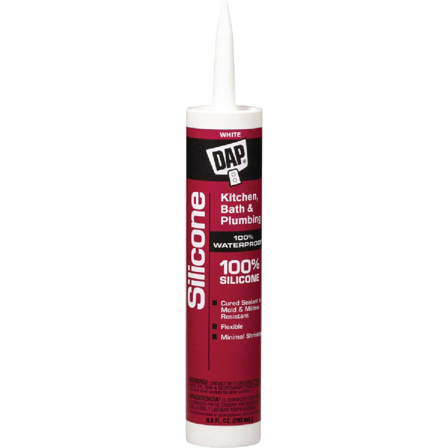 DAP 9.8 Oz. Kitchen And Bath 100% Silicone Sealant, White Image 1