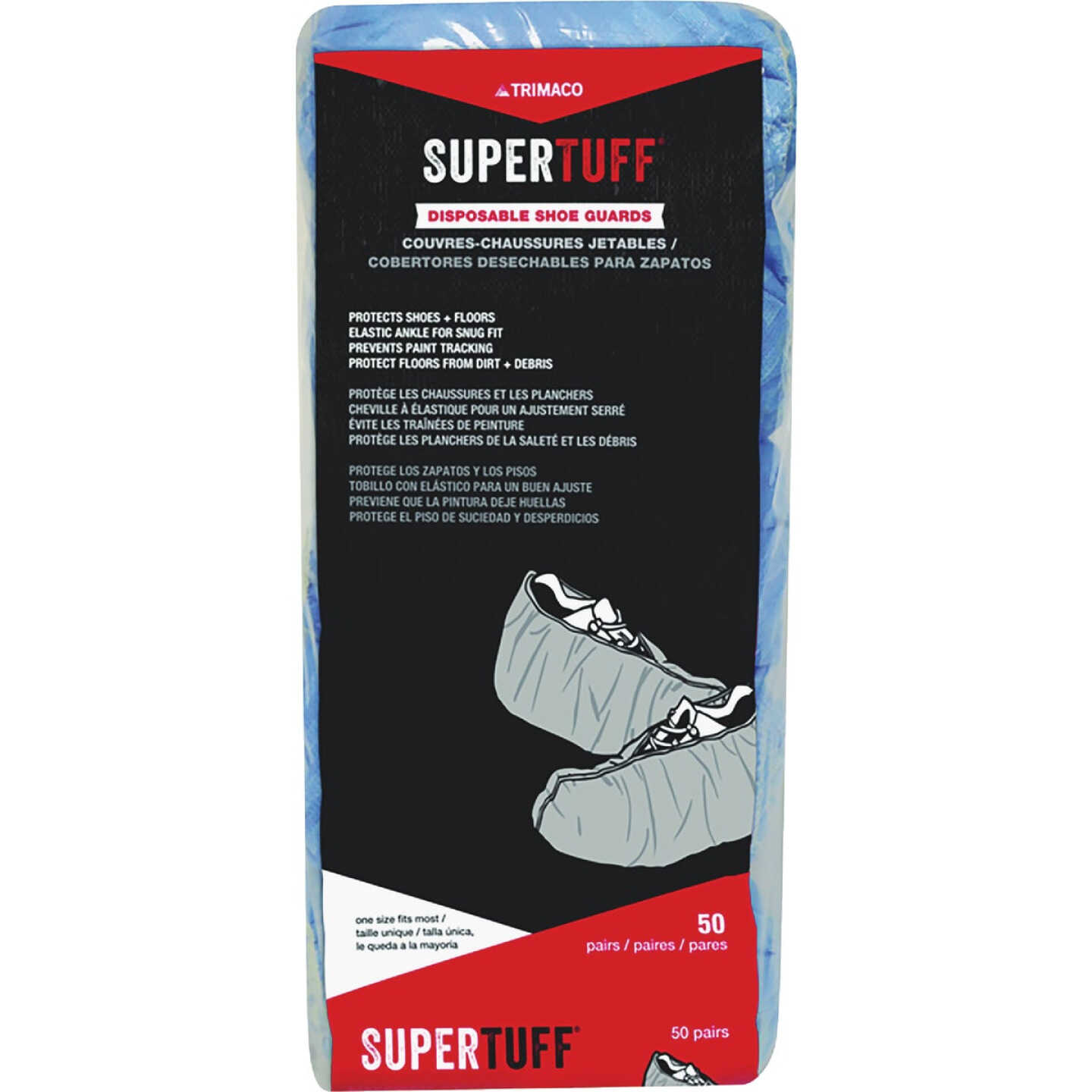 Trimaco SuperTuff Blue Slip Resistant Poly Shoe Guard (50-Pair) Image 1