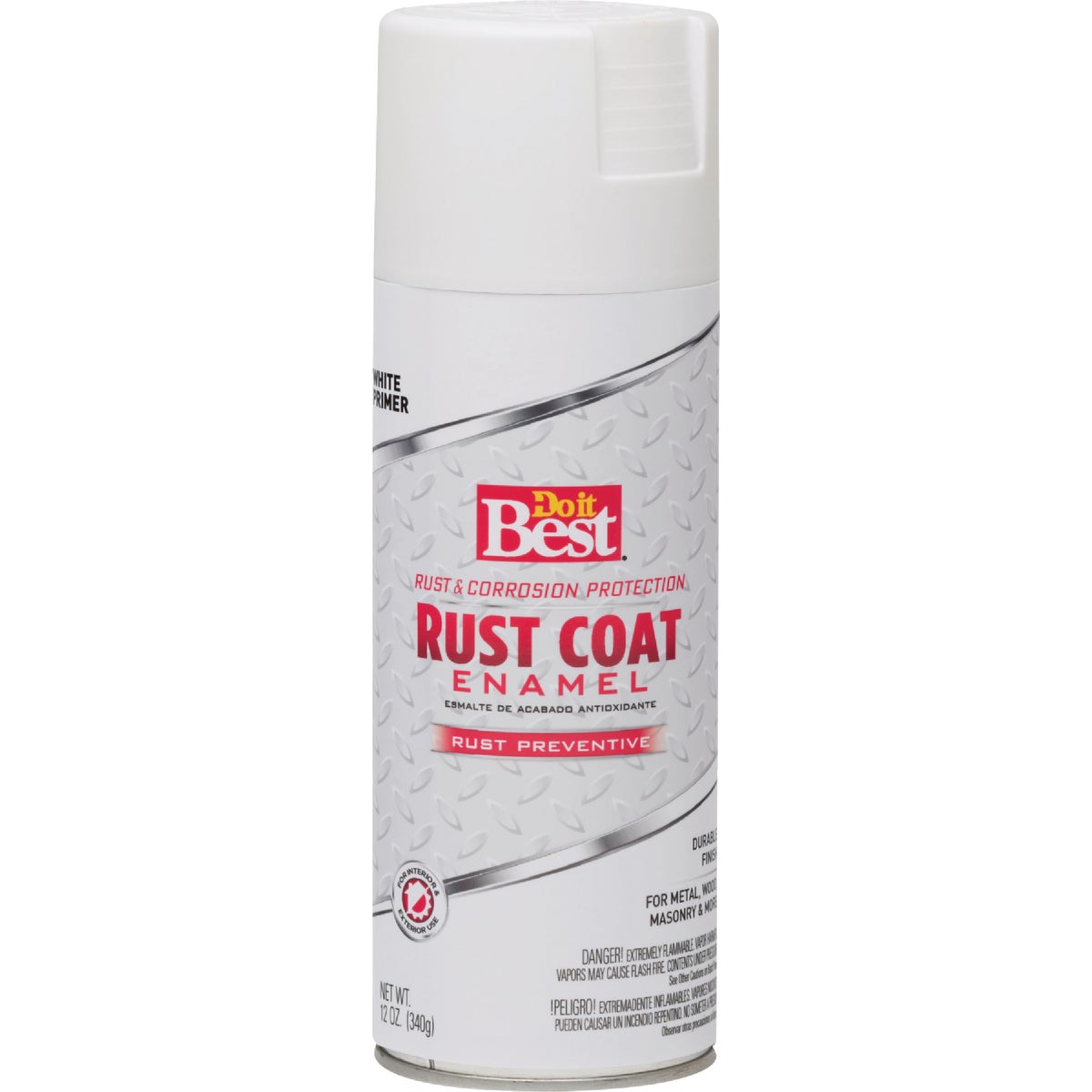 Do It Best 12 Oz. White Rust Coat Enamel Image 2