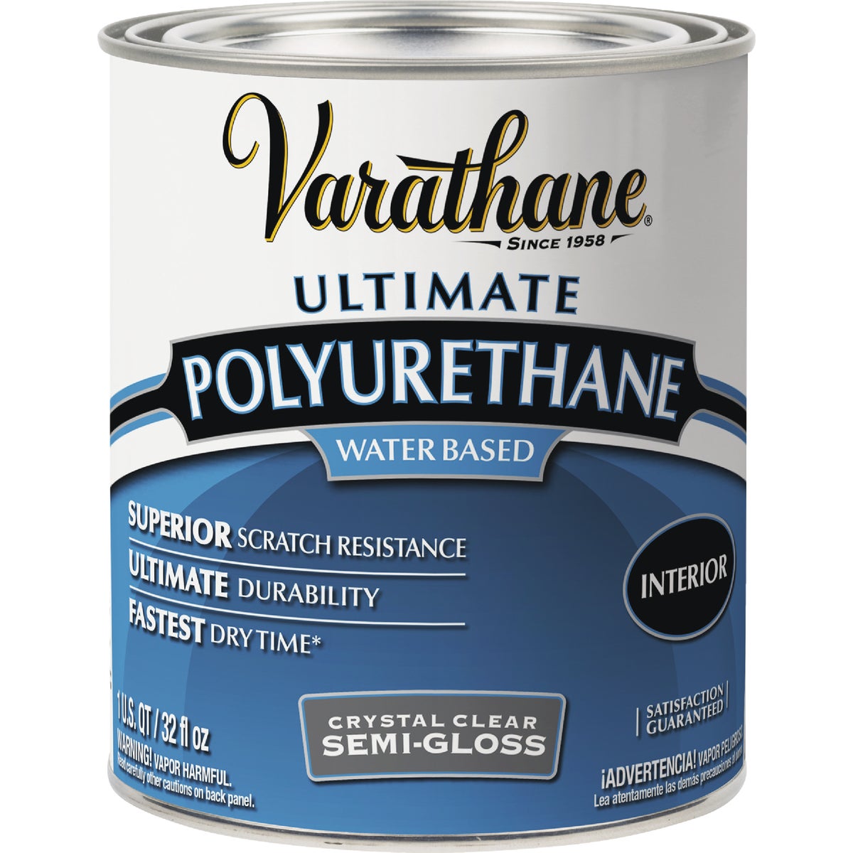 Varathane Semi-Gloss Low Odor Water Based Interior Polyurethane, 1 Qt. Image 2