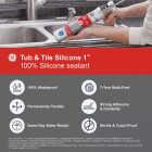 GE Silicone 1 Tub & Tile, Clear, 10.1 Oz. Cartridge Image 4