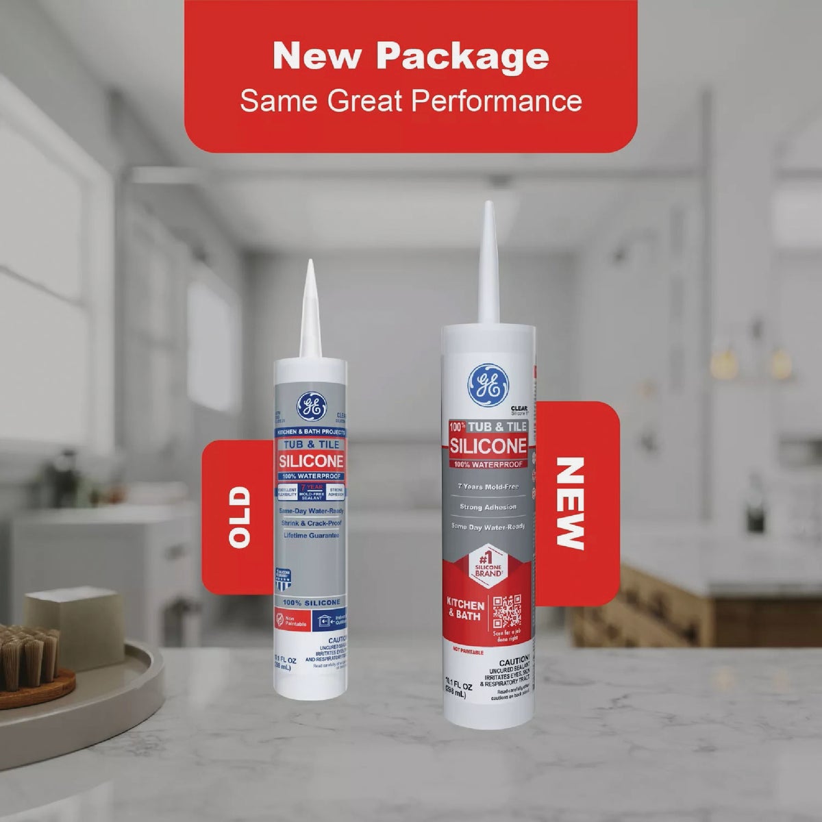 GE Silicone 1 Tub & Tile, White, 10.1  Oz. Cartridge Image 2