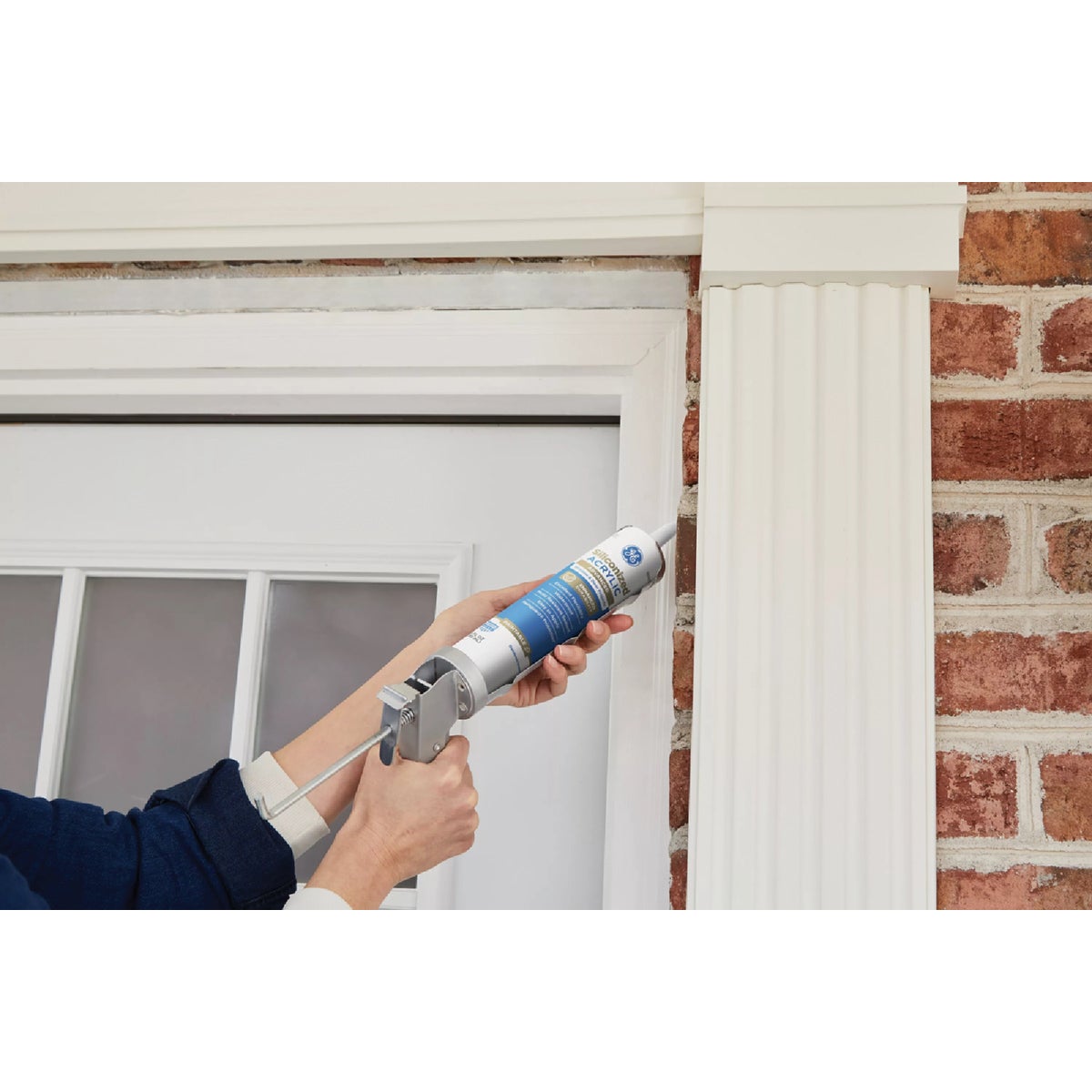 GE Siliconized Acrylic Advanced Window & Door Sealant, Clear, 10 Oz. Cartridge Image 2