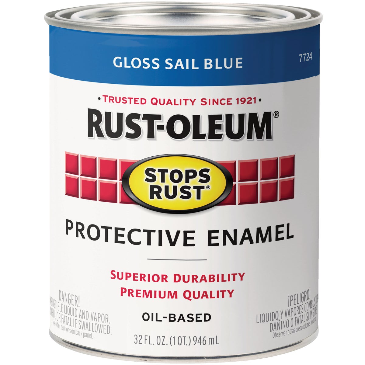 Rust-Oleum Stops Rust Oil Based Gloss Protective Rust Control Enamel, Sail Blue, 1 Qt. Image 6