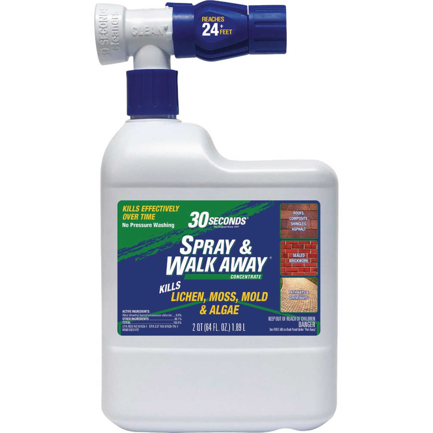30 Seconds Spray and Walk Away Concentrate with Hose End, 64 Oz. Image 1