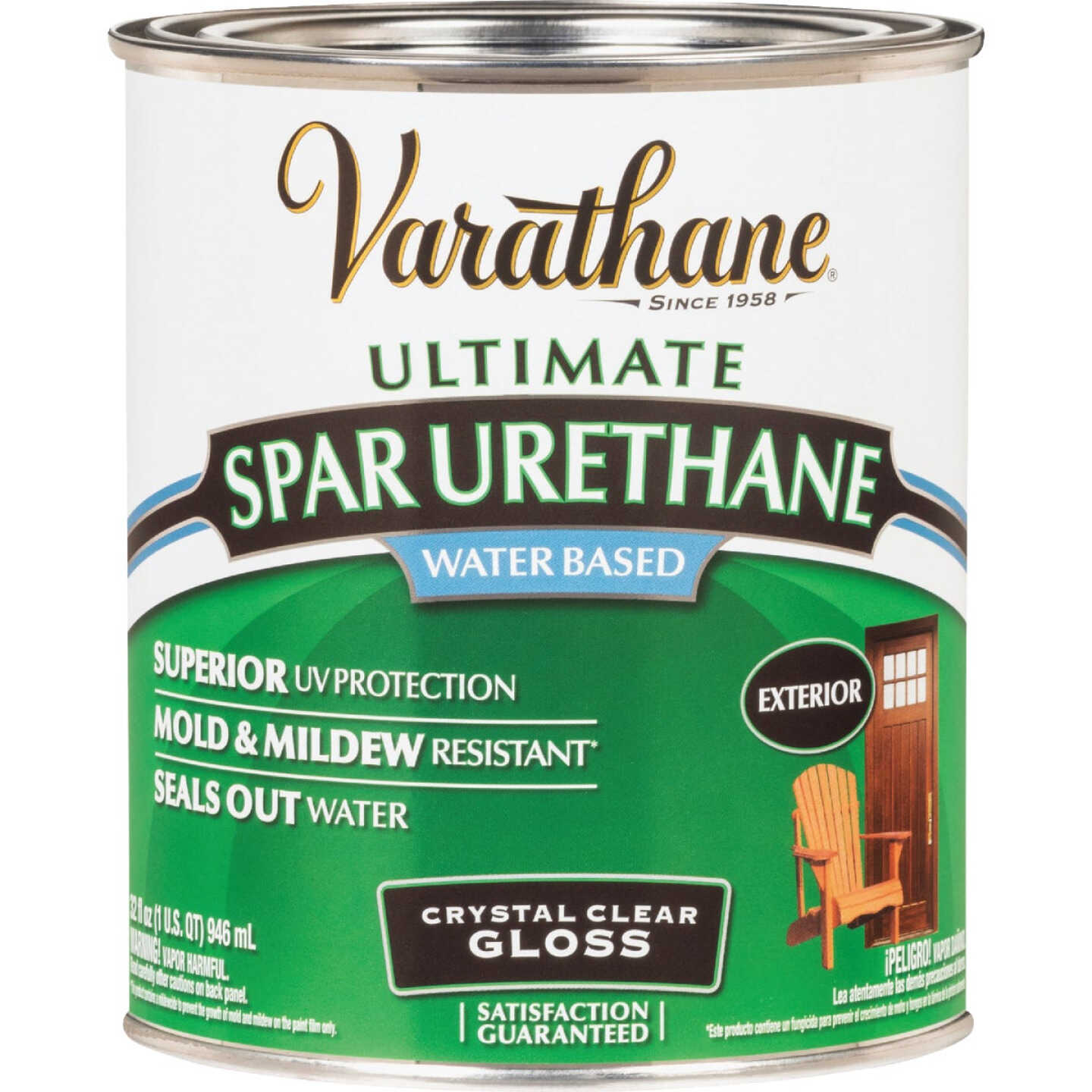 Varathane Gloss Clear Water Based Exterior Spar Urethane, 1 Qt. Image 2