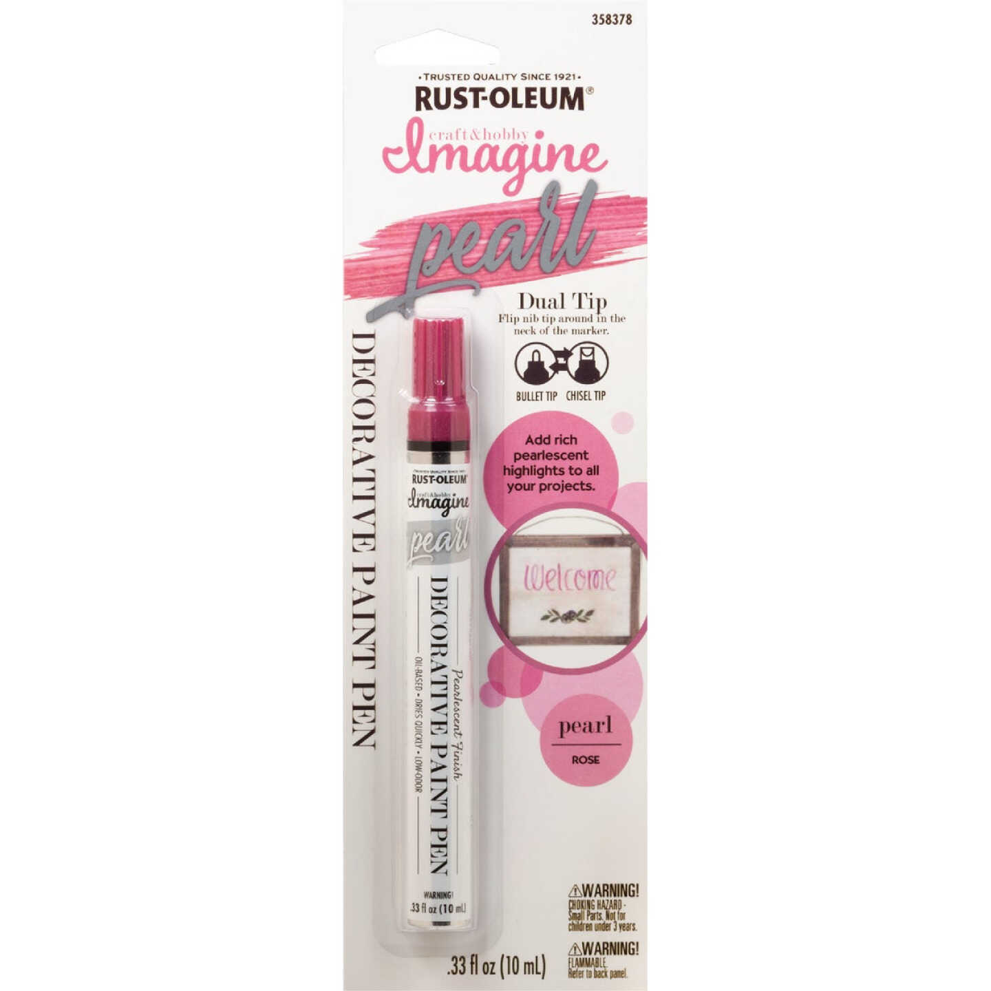 Rust-Oleum Imagine Rose Pearl Decorative Paint Pen Image 1