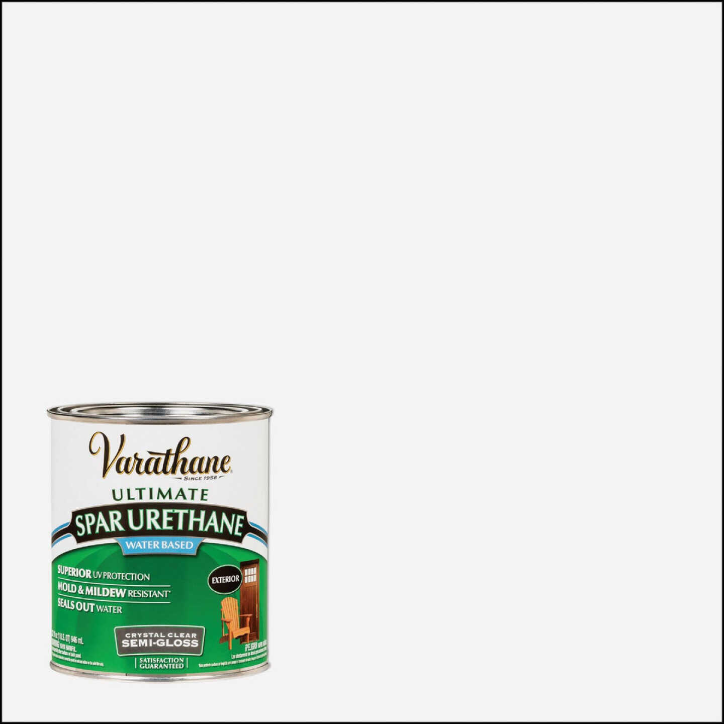 Varathane Semi-Gloss Clear Water Based Exterior Spar Urethane, 1 Qt. Image 1