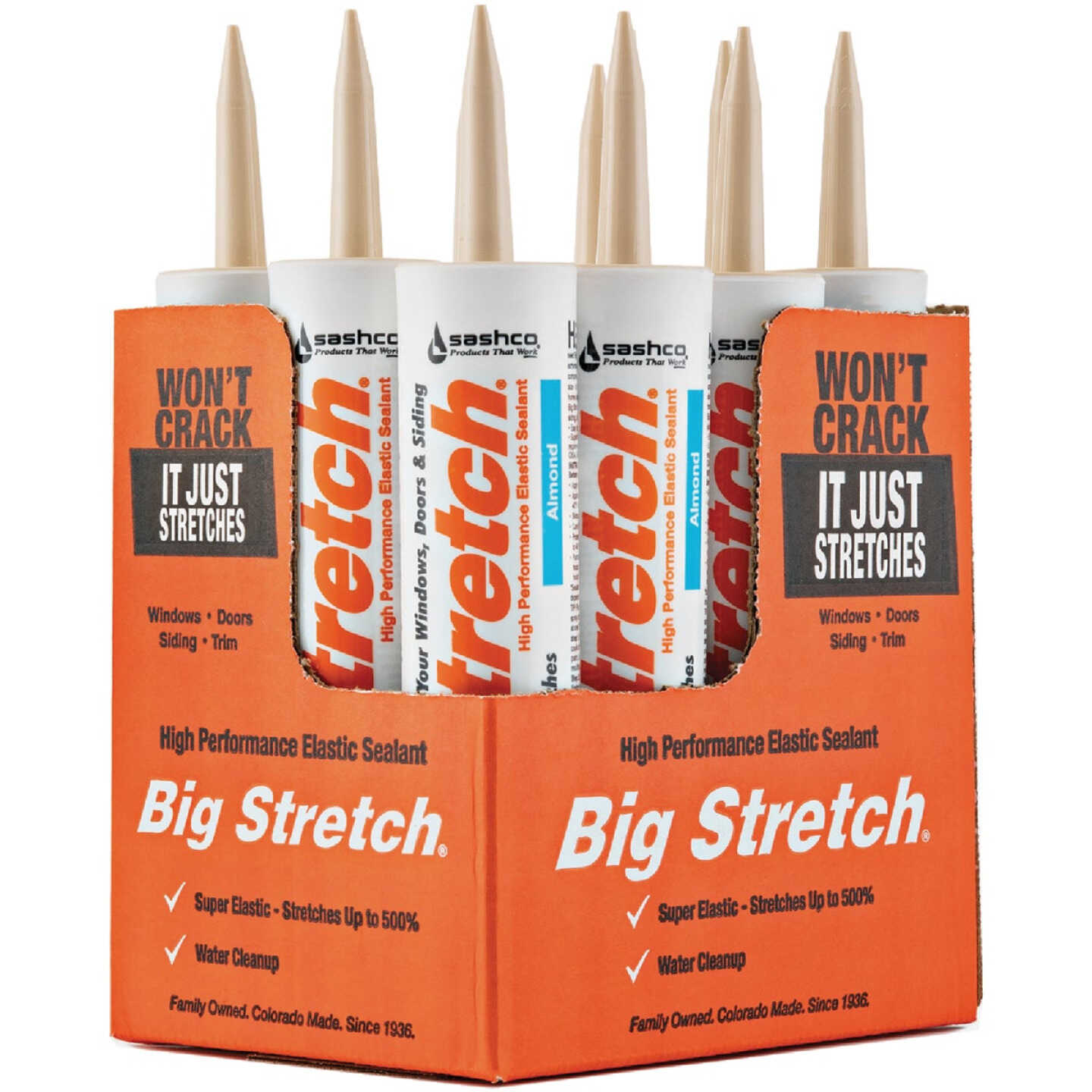 Sashco Big Stretch 10.5 Oz. Acrylic Elastomeric Caulk, Almond Image 7
