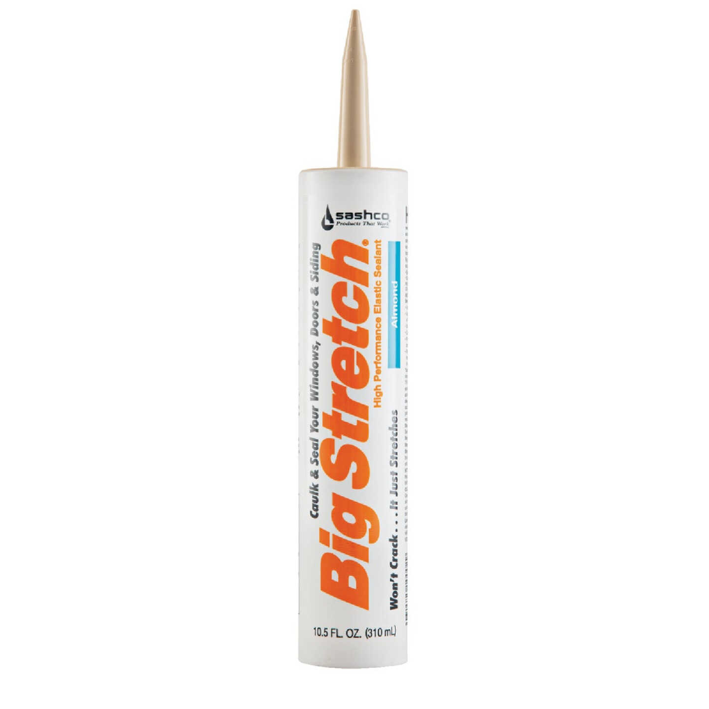 Sashco Big Stretch 10.5 Oz. Acrylic Elastomeric Caulk, Almond Image 1