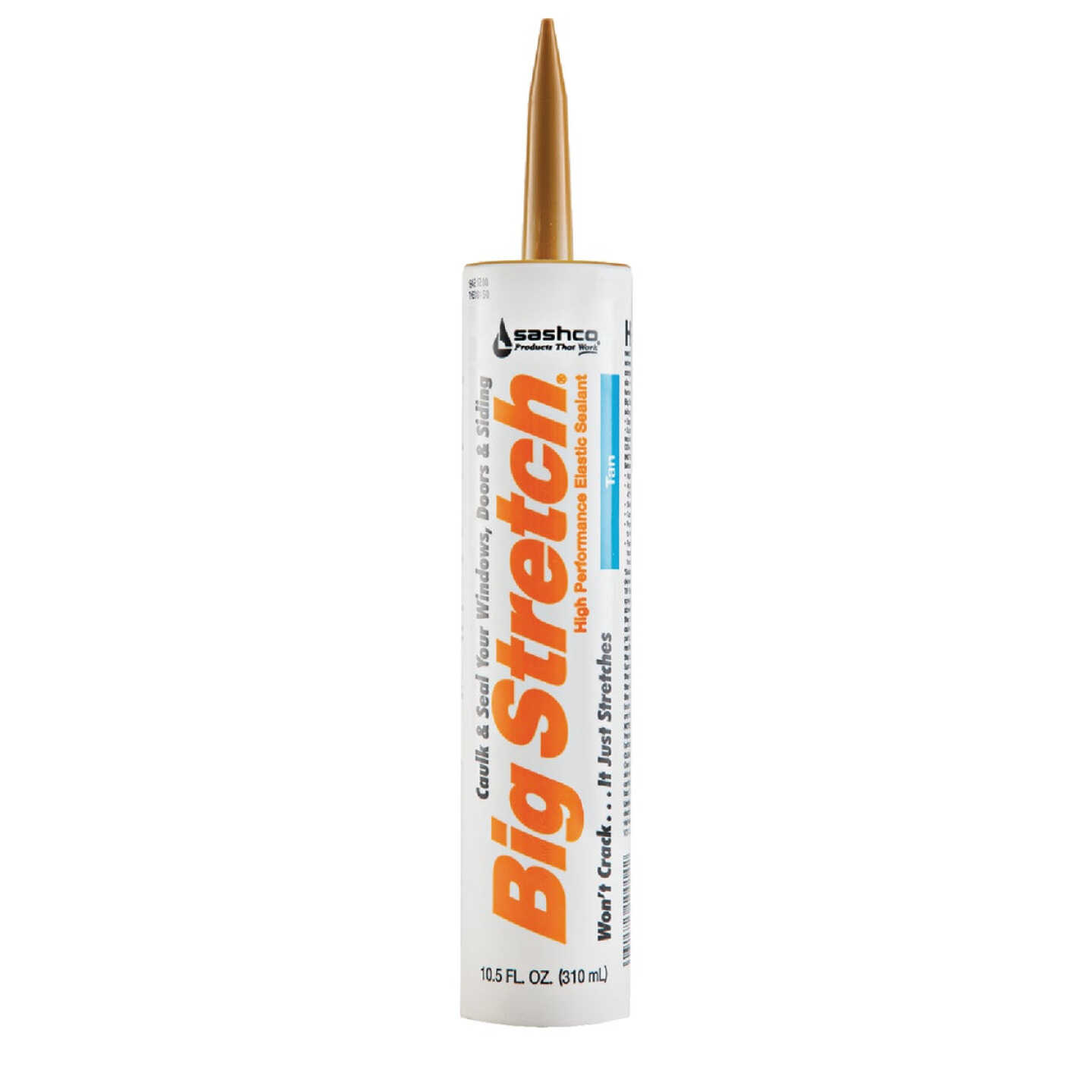 Sashco Big Stretch 10.5 Oz. Acrylic Elastomeric Caulk, Tan Image 1