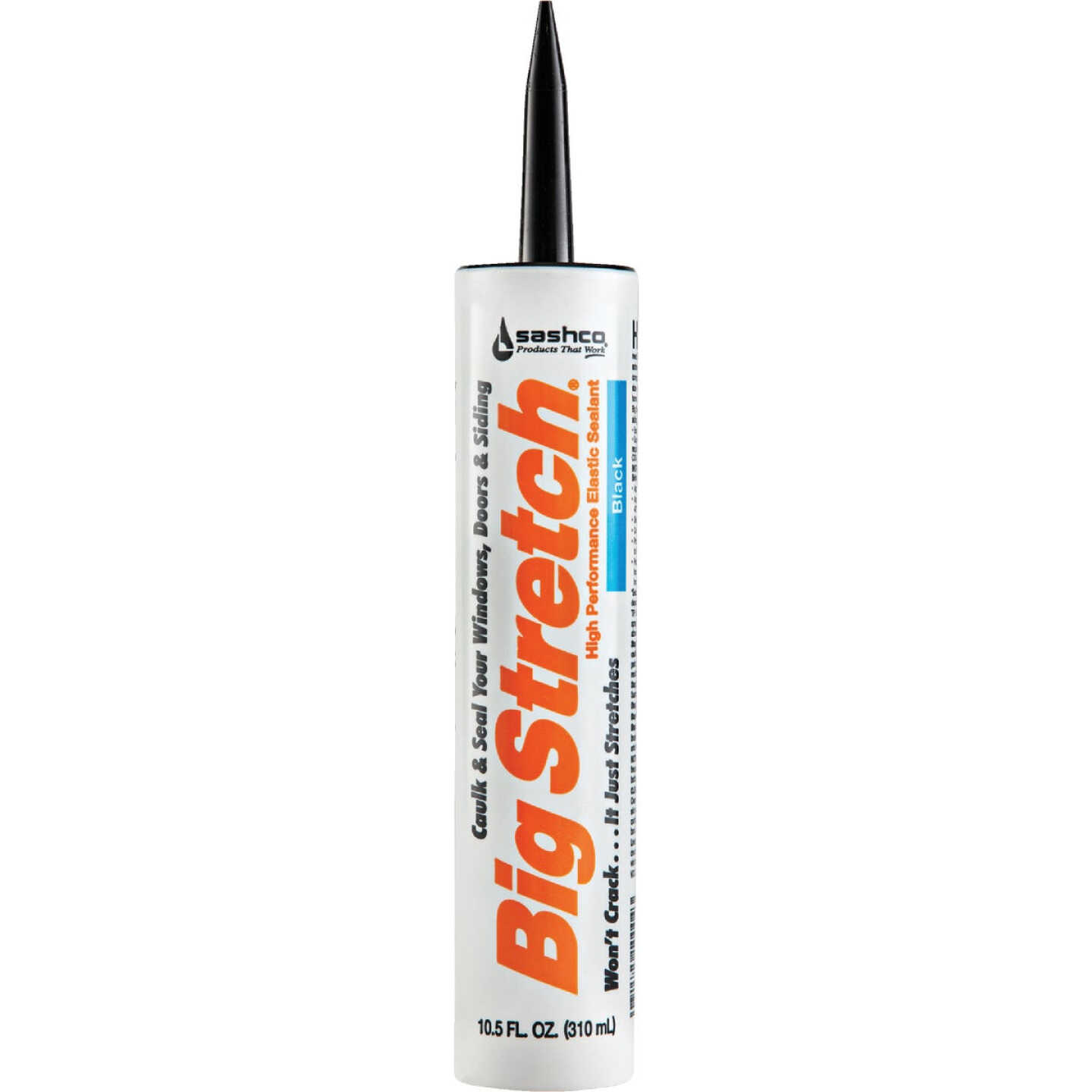 Sashco Big Stretch 10.5 Oz. Acrylic Elastomeric Caulk, Black Image 1