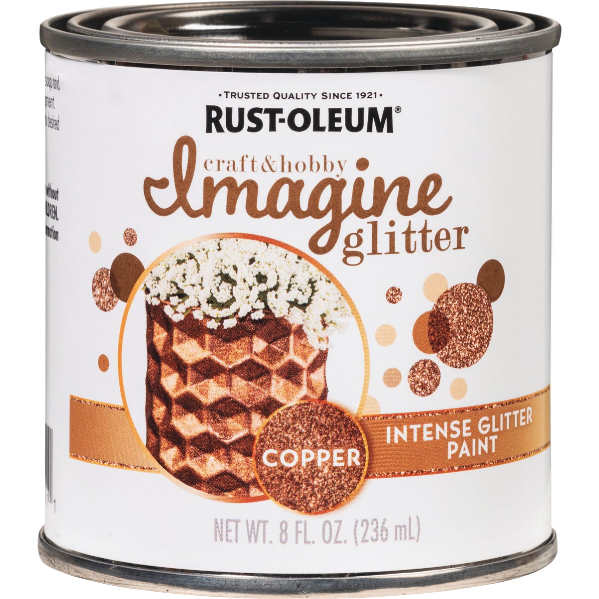Rust-Oleum Imagine Craft & Hobby 8 Oz. Intense Copper Glitter Paint Image 3