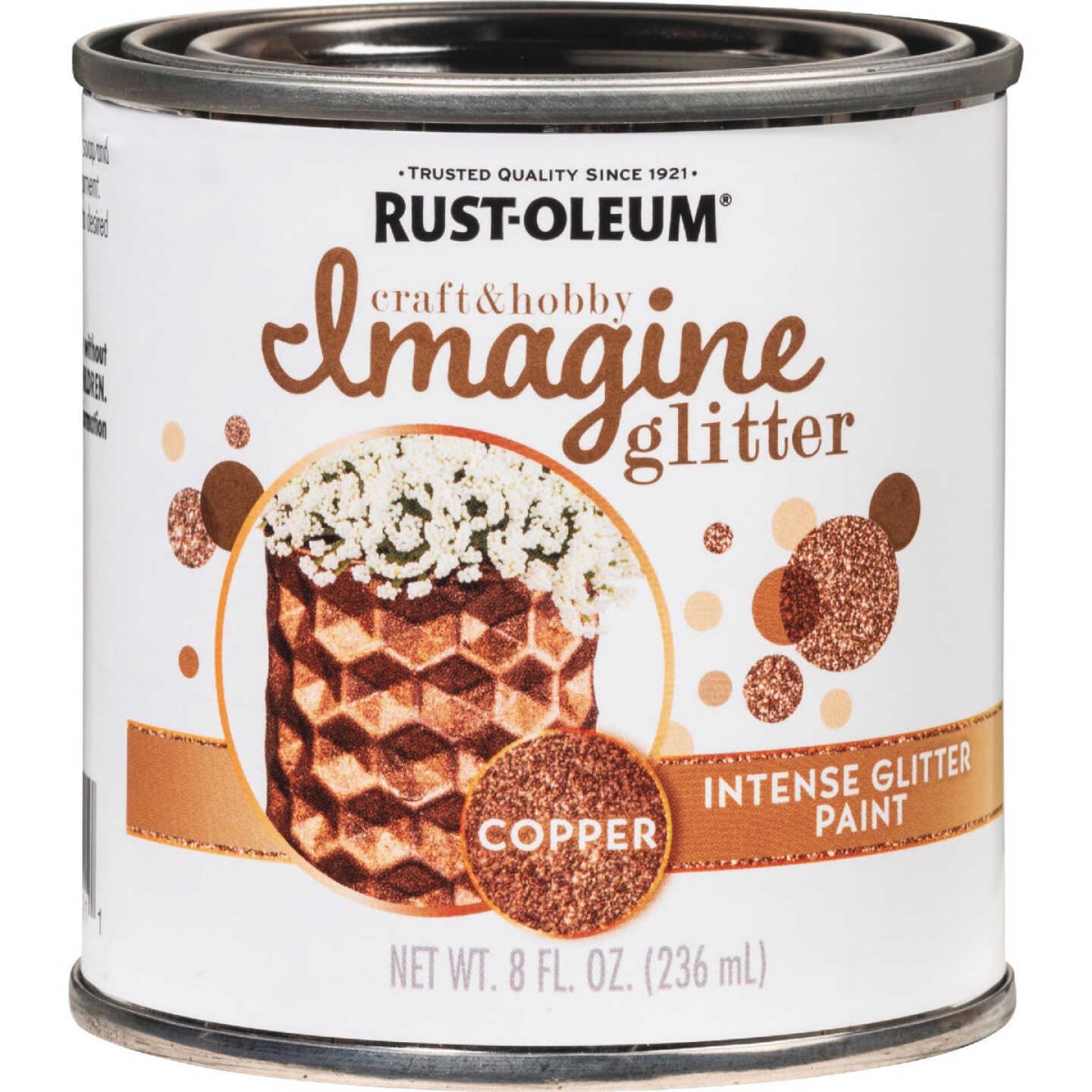 Rust-Oleum Imagine Craft & Hobby 8 Oz. Intense Copper Glitter Paint Image 3