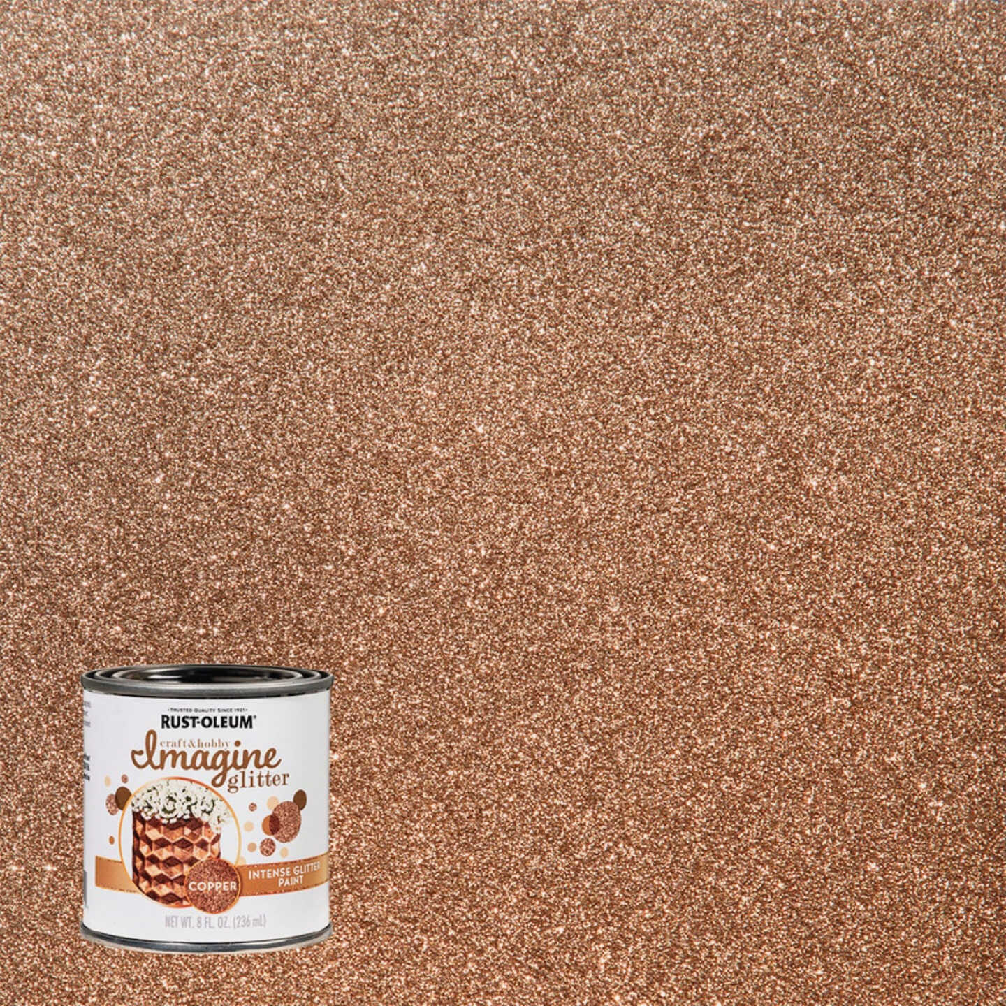 Rust-Oleum Imagine Craft & Hobby 8 Oz. Intense Copper Glitter Paint Image 1