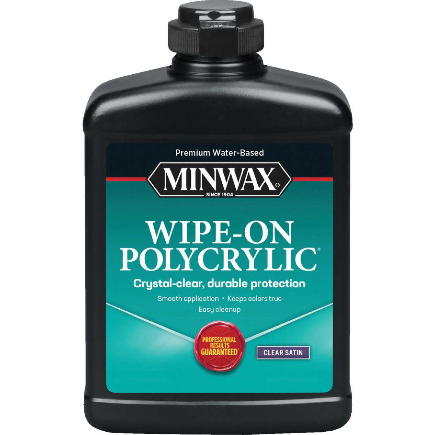Minwax Satin Water Based Wipe-On Interior Polycrylic, 1 Pt. Image 1