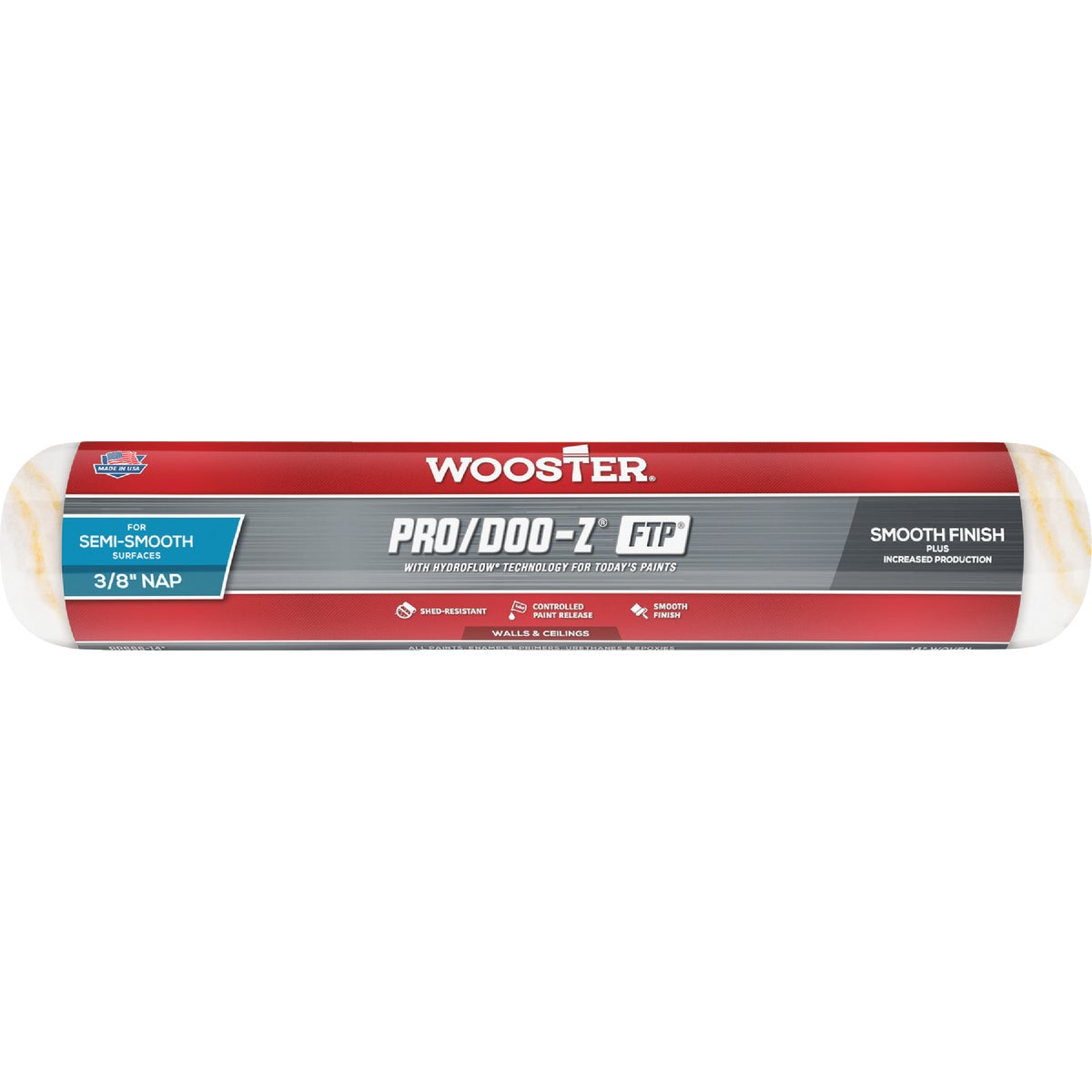 Wooster Pro/Doo-Z FTP 14 In. x 3/8 In. Woven Fabric Roller Cover Image 1