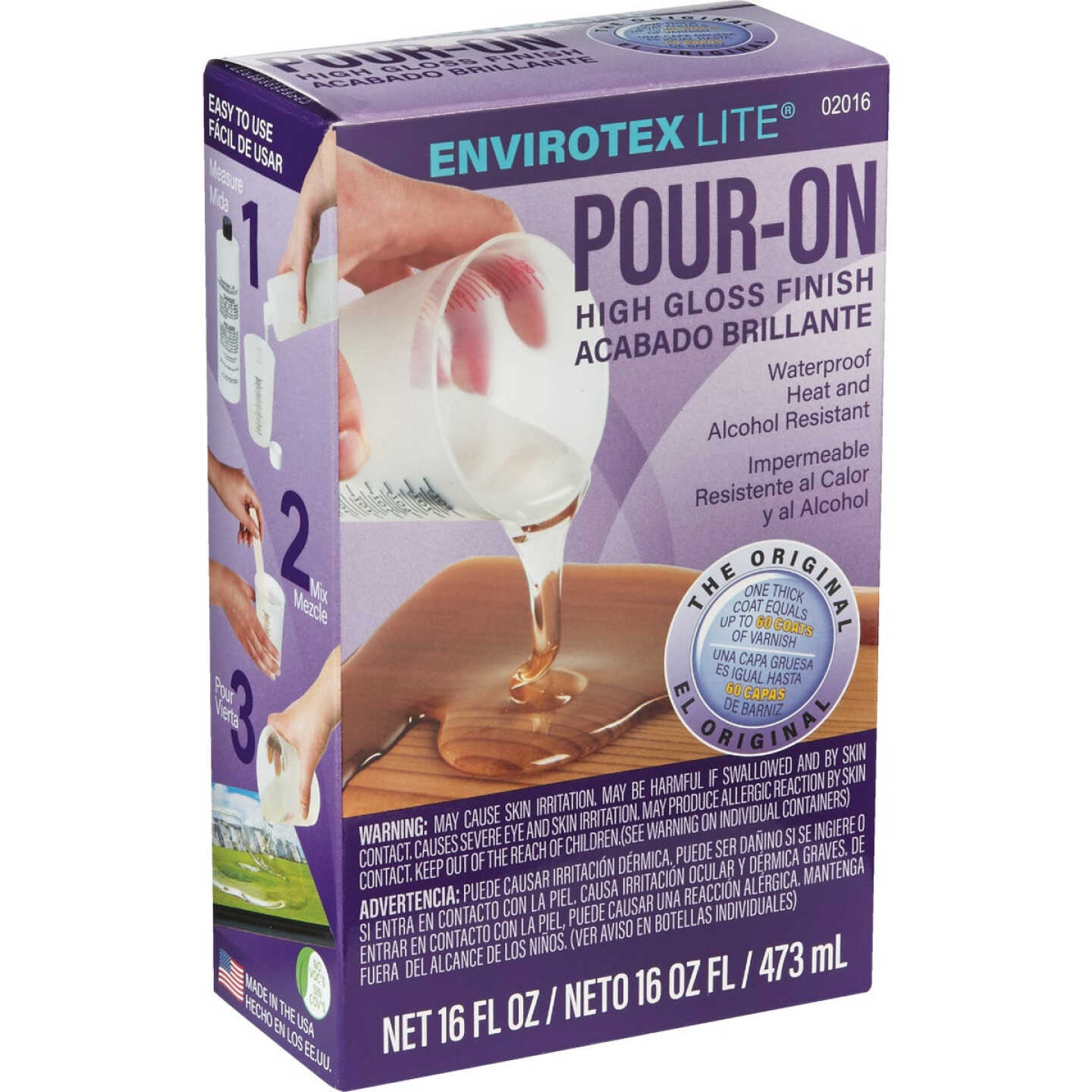 Envirotex Lite Pour-On 16 Oz. High Gloss Finish Image 1