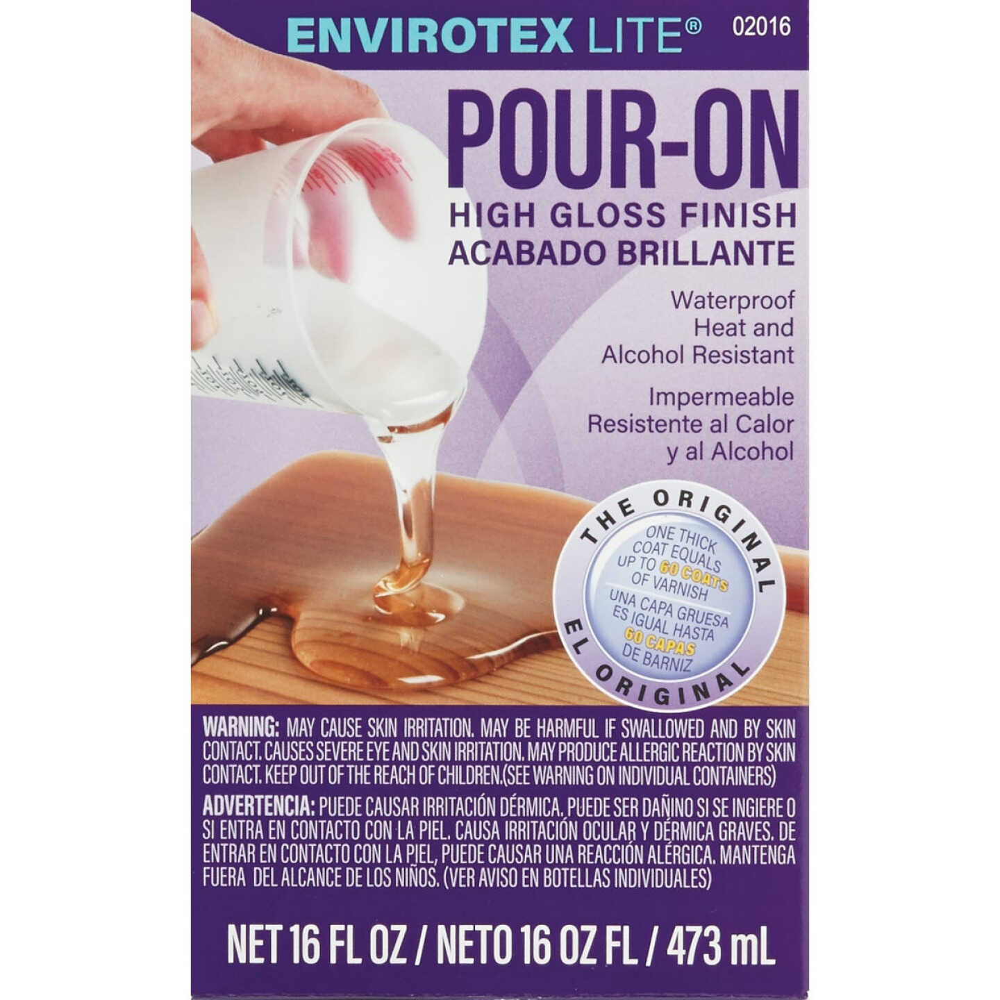 Envirotex Lite Pour-On 16 Oz. High Gloss Finish Image 2