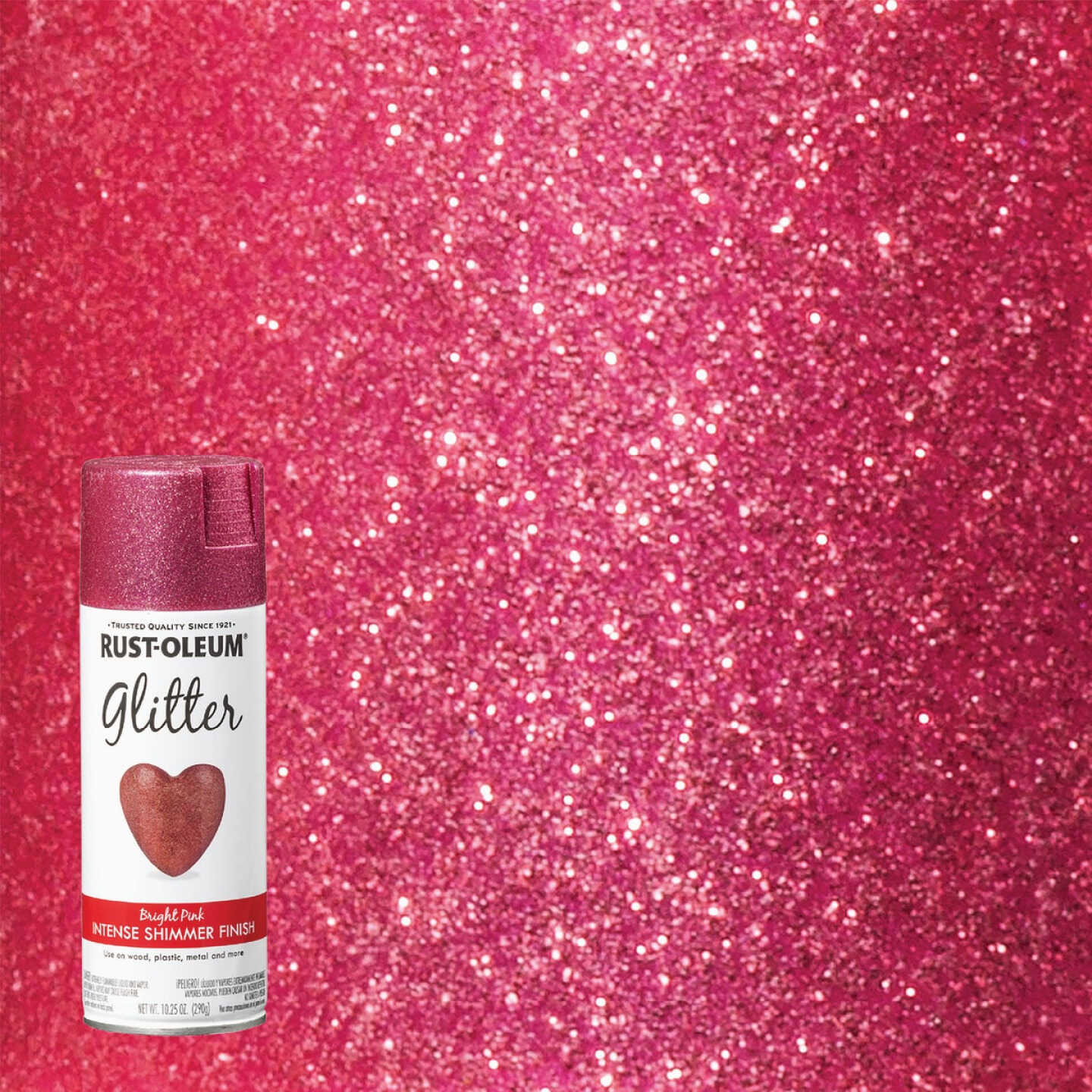 Rust-Oleum 10.25 Oz. Bright Pink Glitter Spray Paint Image 1